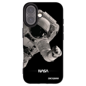 Picasee husă neagră din silicon pentru Apple iPhone 16 - Astronaut Big
