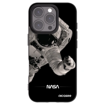 Picasee husă neagră din silicon pentru Apple iPhone 16 Pro - Astronaut Big