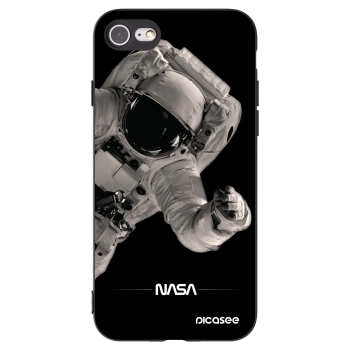 Picasee husă neagră din silicon pentru Apple iPhone 8 - Astronaut Big
