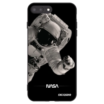 Picasee husă neagră din silicon pentru Apple iPhone 7 Plus - Astronaut Big