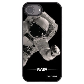 Picasee husă neagră din silicon pentru Apple iPhone 16e - Astronaut Big