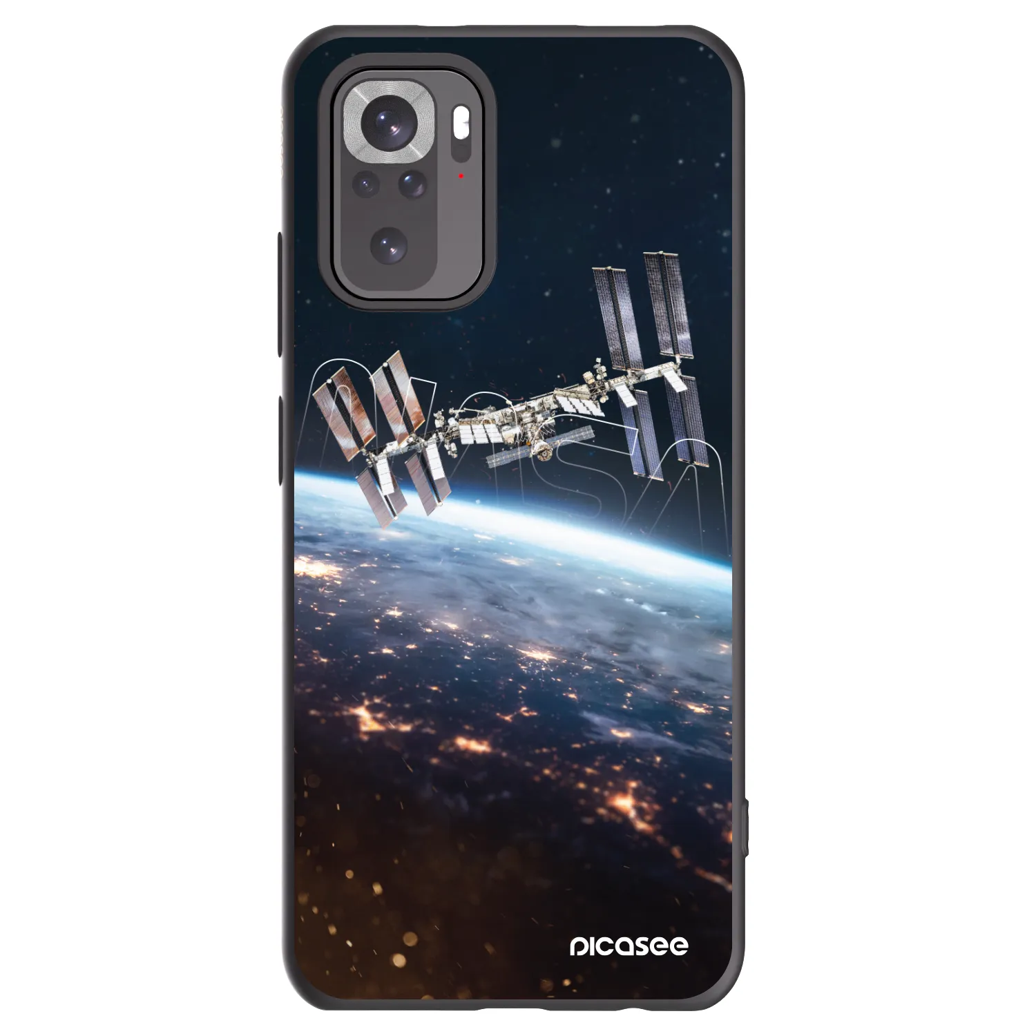 Picasee husă neagră din silicon pentru Xiaomi Redmi Note 10 - Station