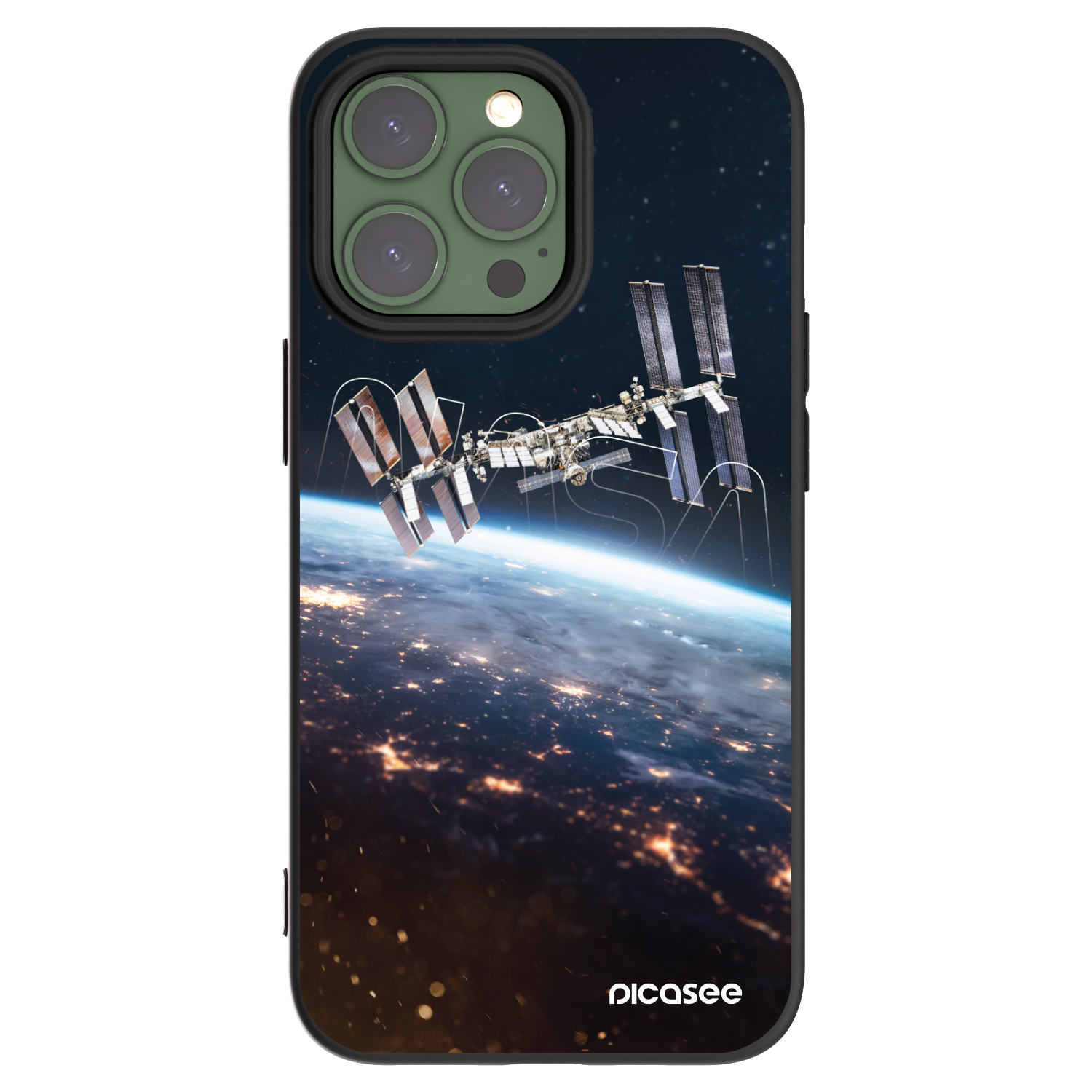 Picasee husă neagră din silicon pentru Apple iPhone 13 Pro - Station