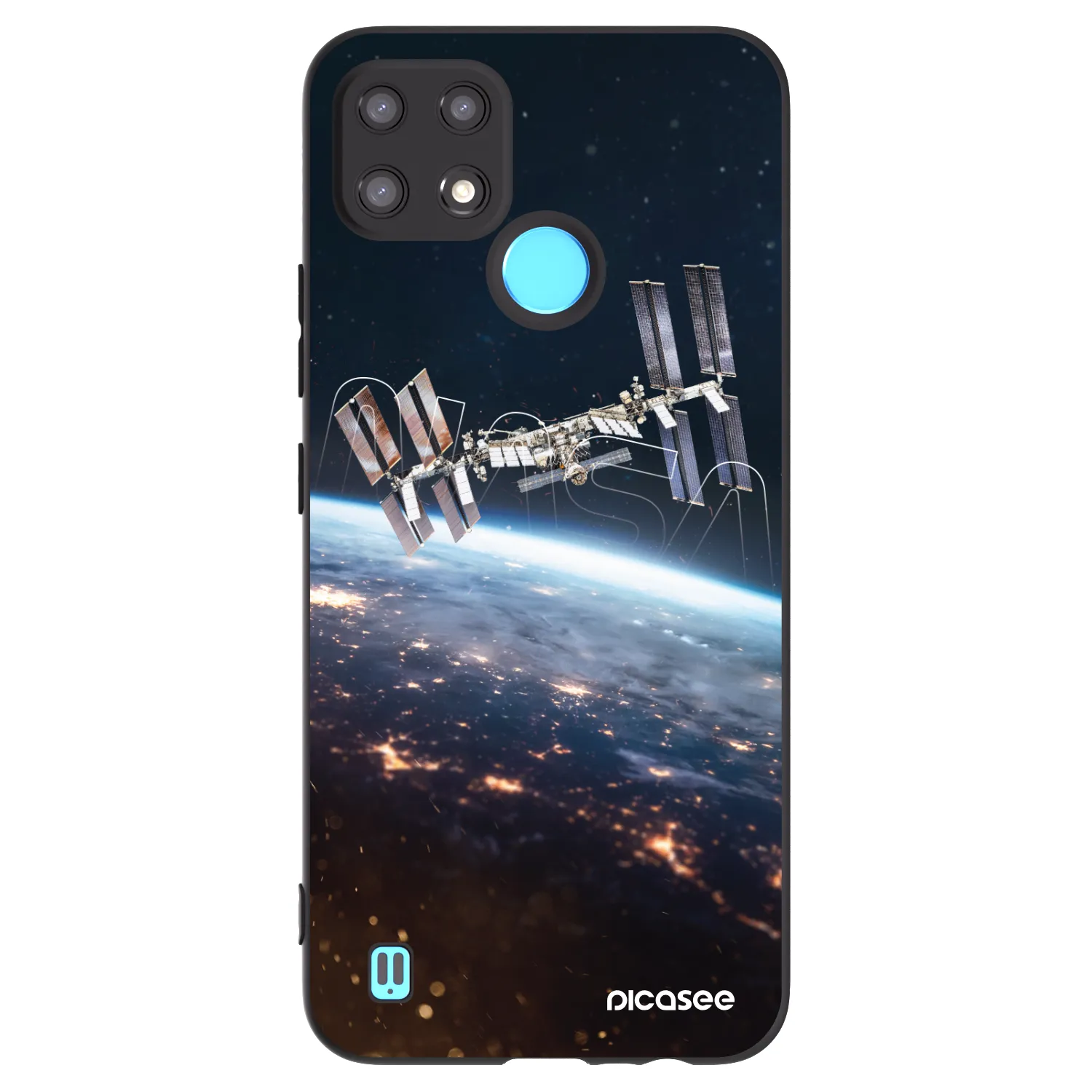 Picasee husă neagră din silicon pentru Realme C21 - Station