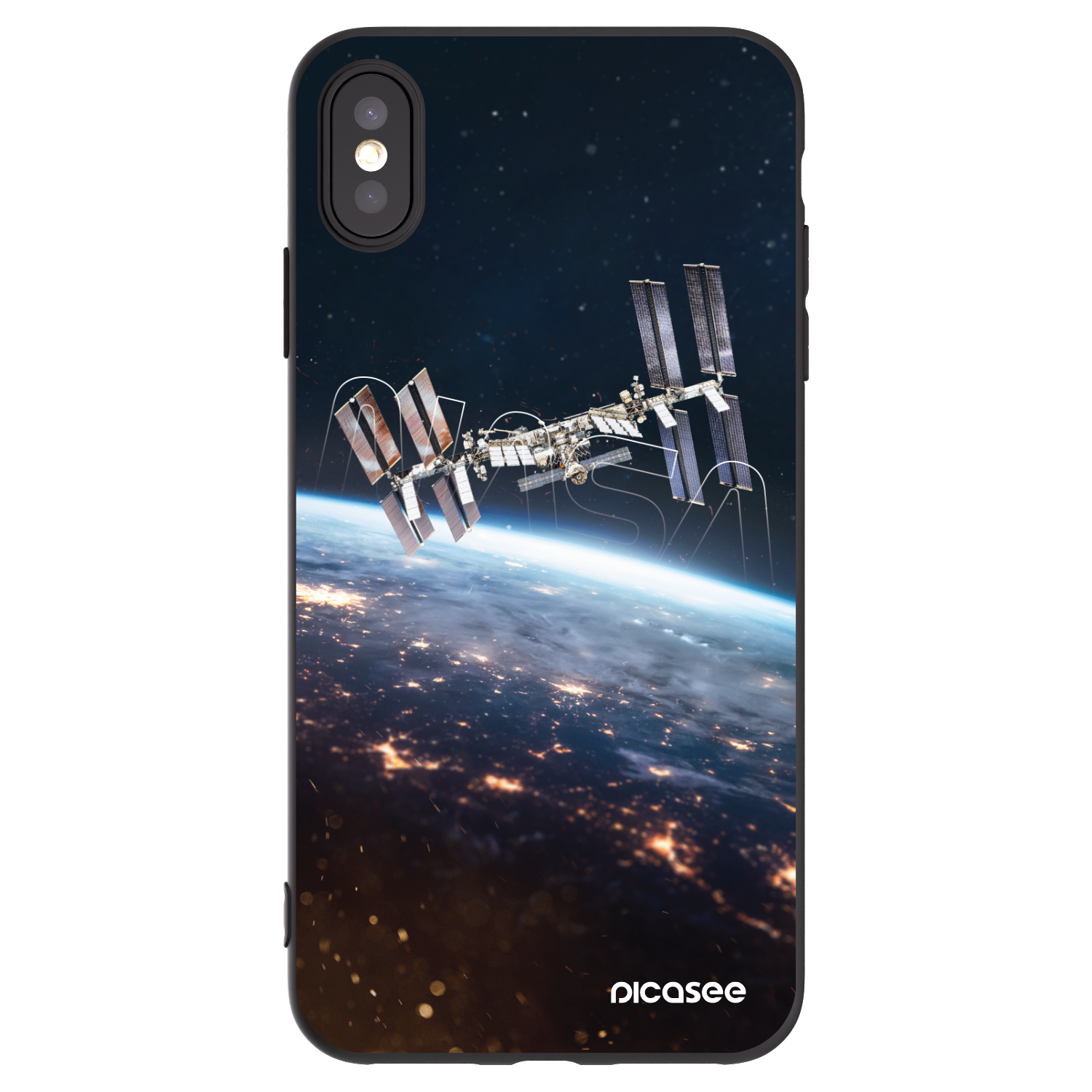 Picasee husă neagră din silicon pentru Apple iPhone XS Max - Station