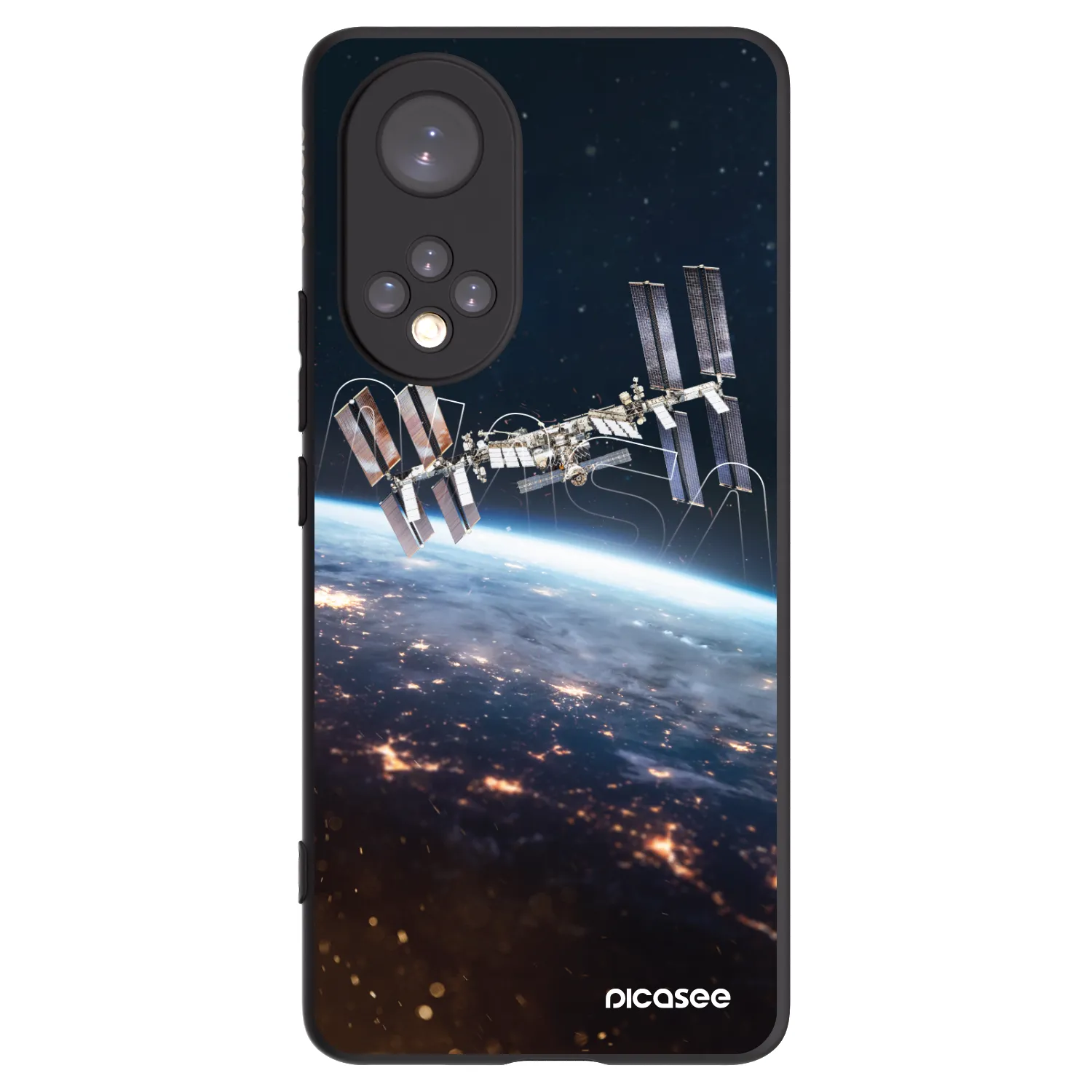 Picasee husă neagră din silicon pentru Honor 50 5G - Station