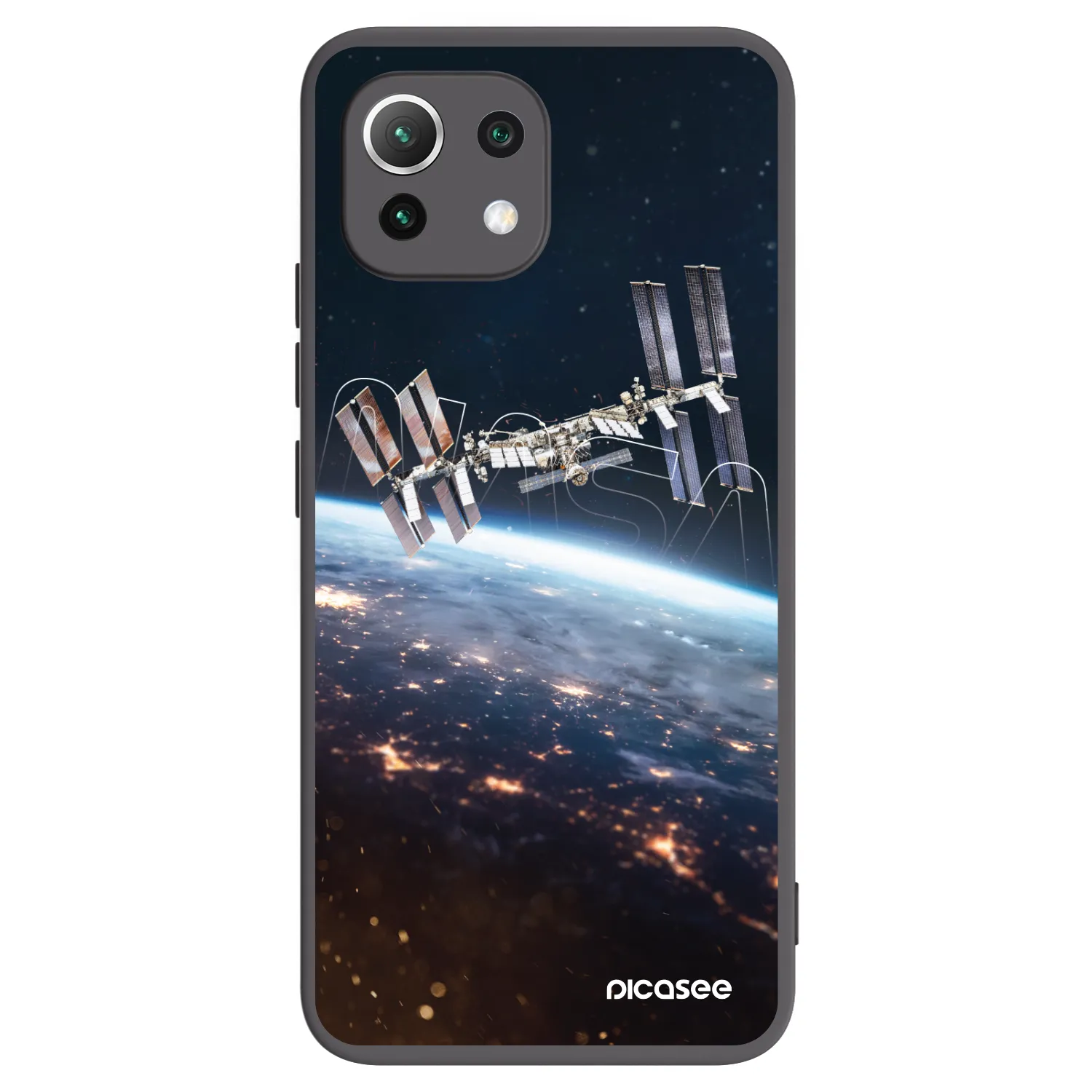 Picasee husă neagră din silicon pentru Xiaomi 11 Lite 5G NE - Station