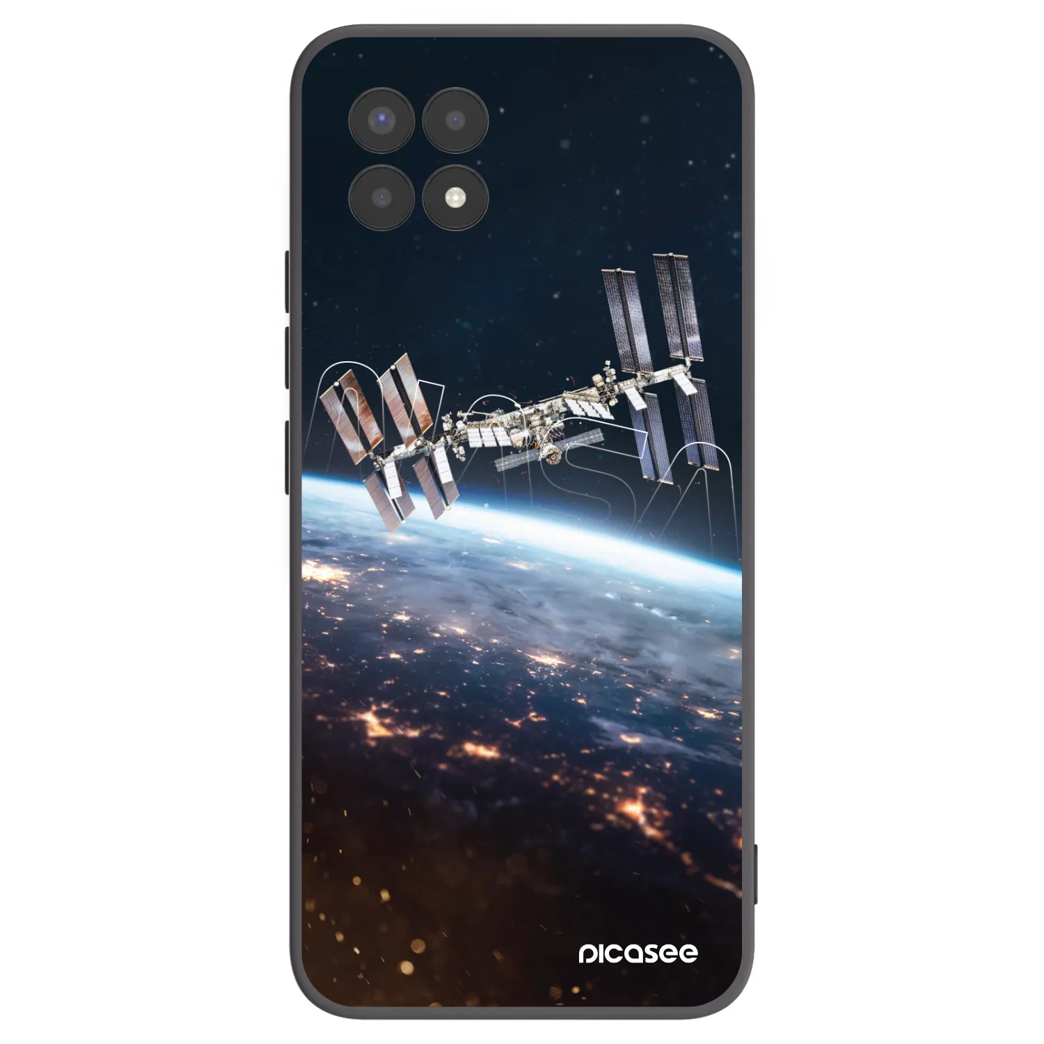Picasee husă neagră din silicon pentru Realme 8i - Station