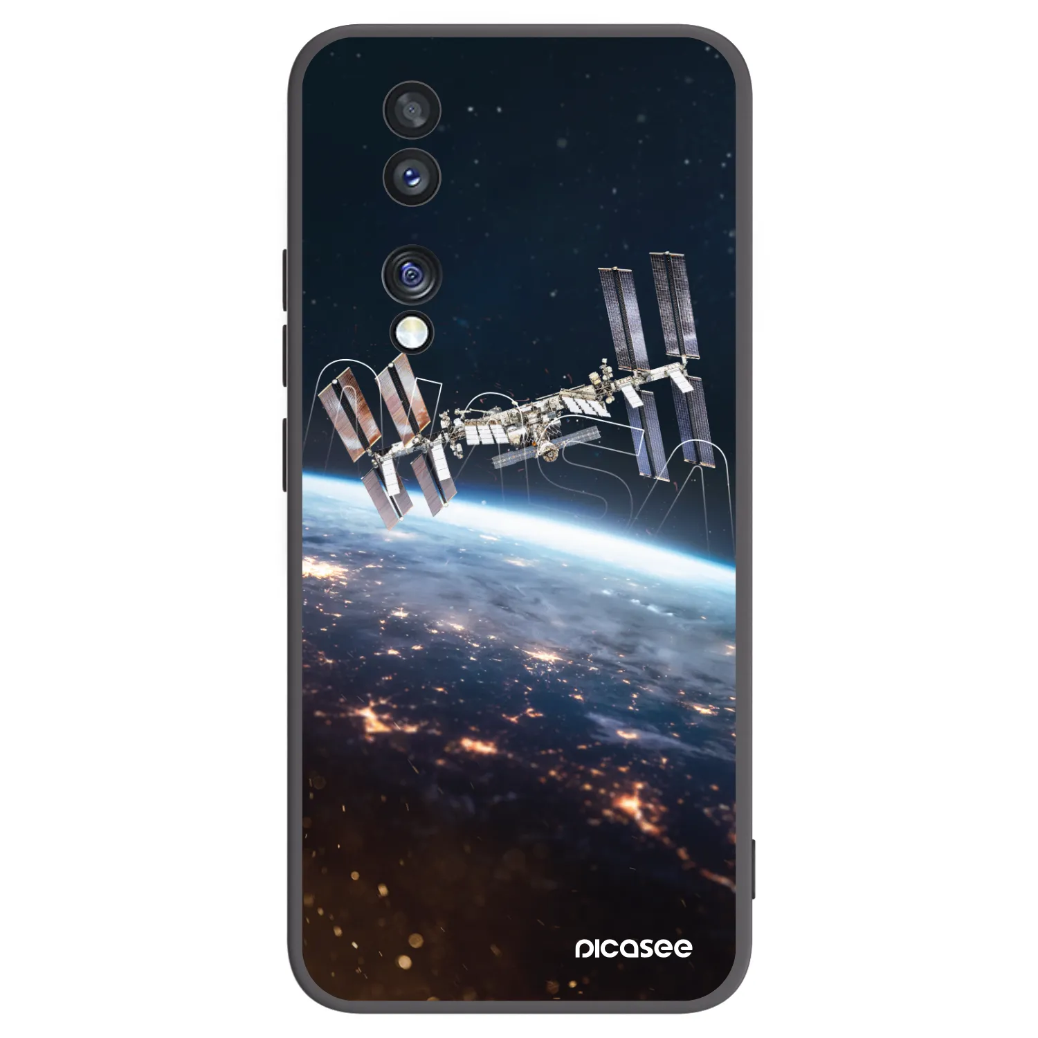 Picasee husă neagră din silicon pentru Honor 70 - Station