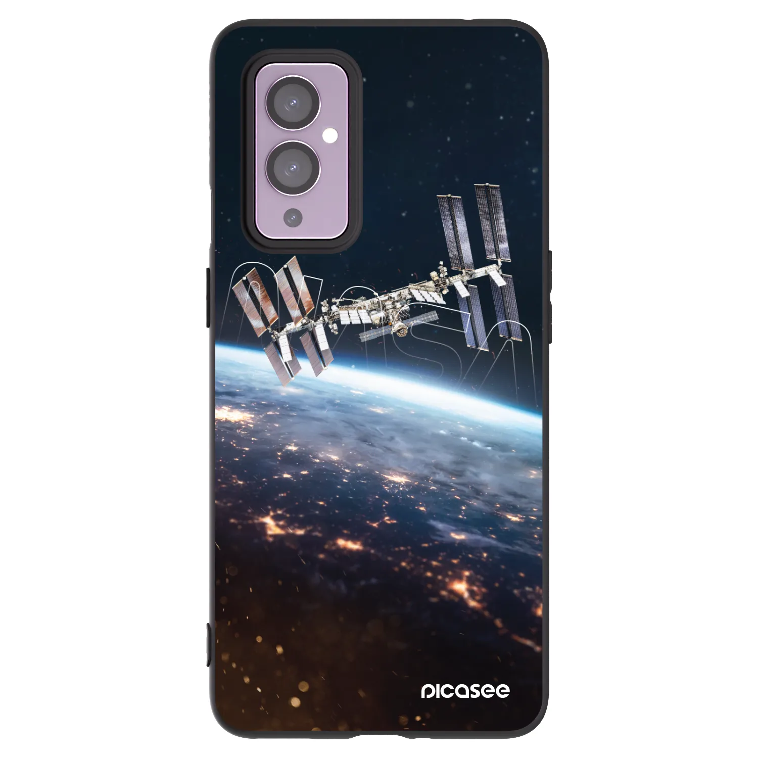 Picasee husă neagră din silicon pentru OnePlus 9 - Station