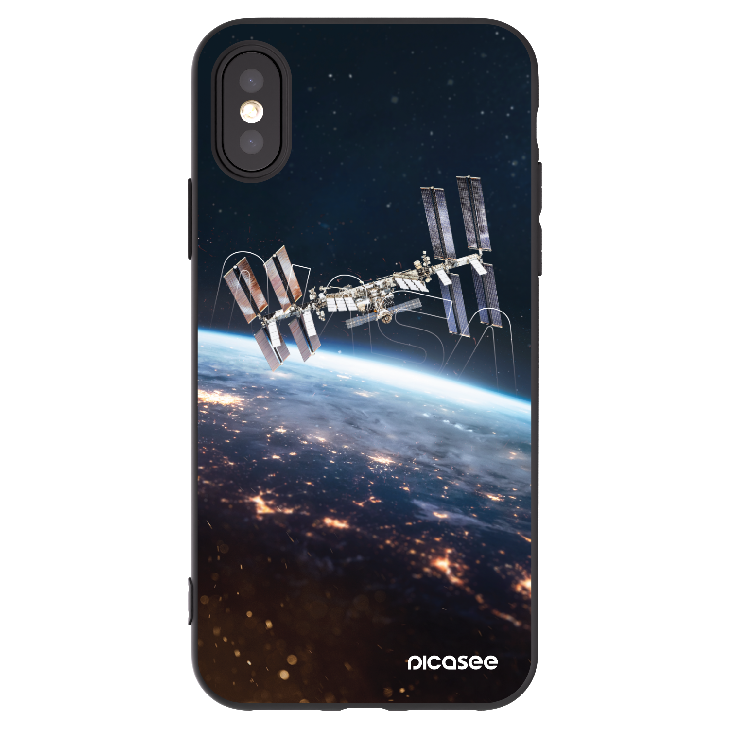 Picasee husă neagră din silicon pentru Apple iPhone X/XS - Station