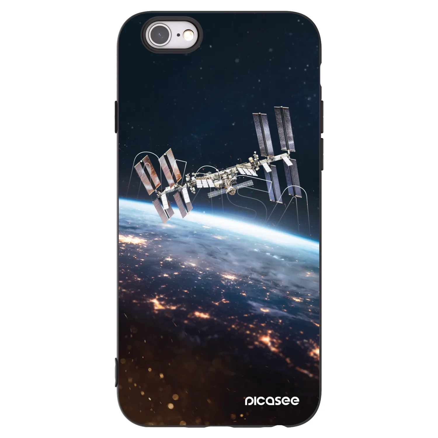 Picasee husă neagră din silicon pentru Apple iPhone 6/6S - Station