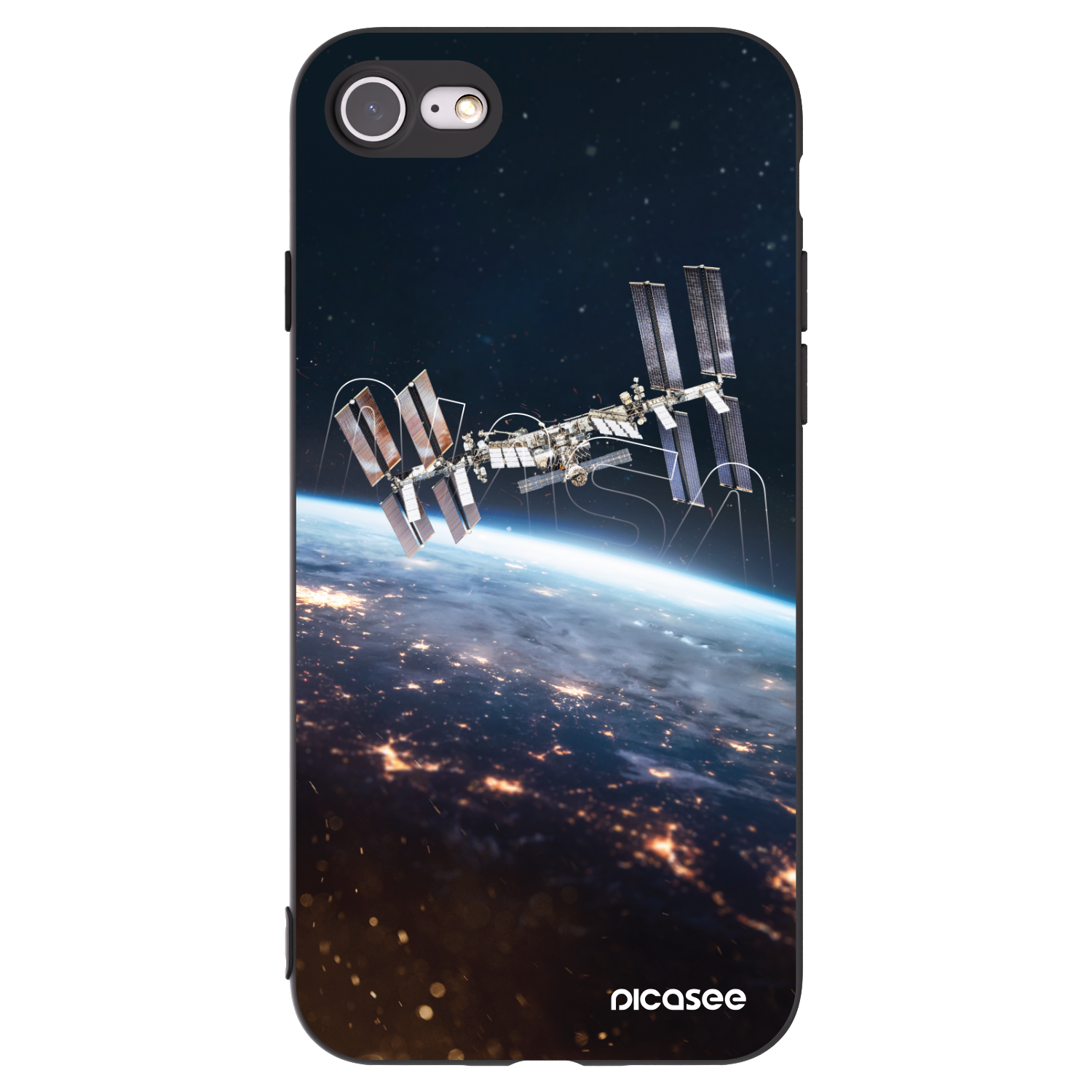 Picasee husă neagră din silicon pentru Apple iPhone 8 - Station
