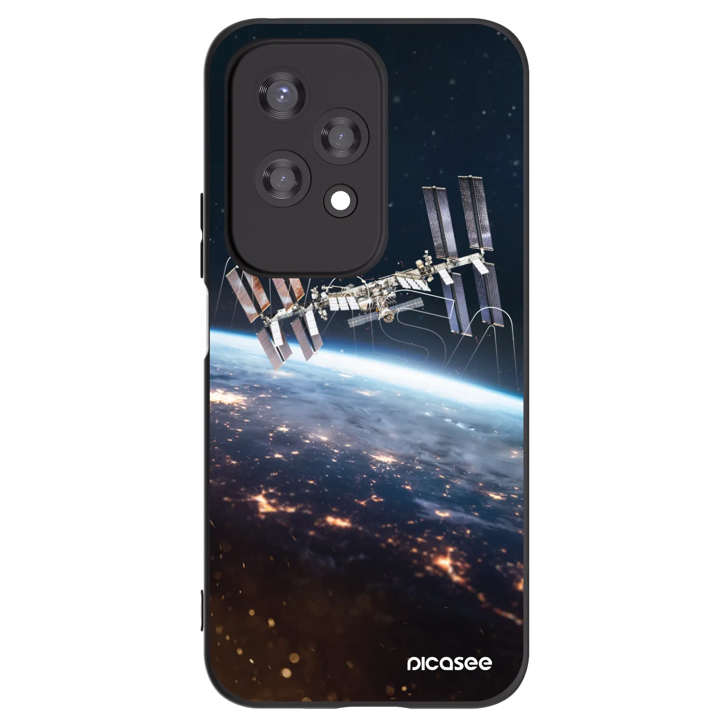 Picasee husă neagră din silicon pentru Honor 200 Lite - Station
