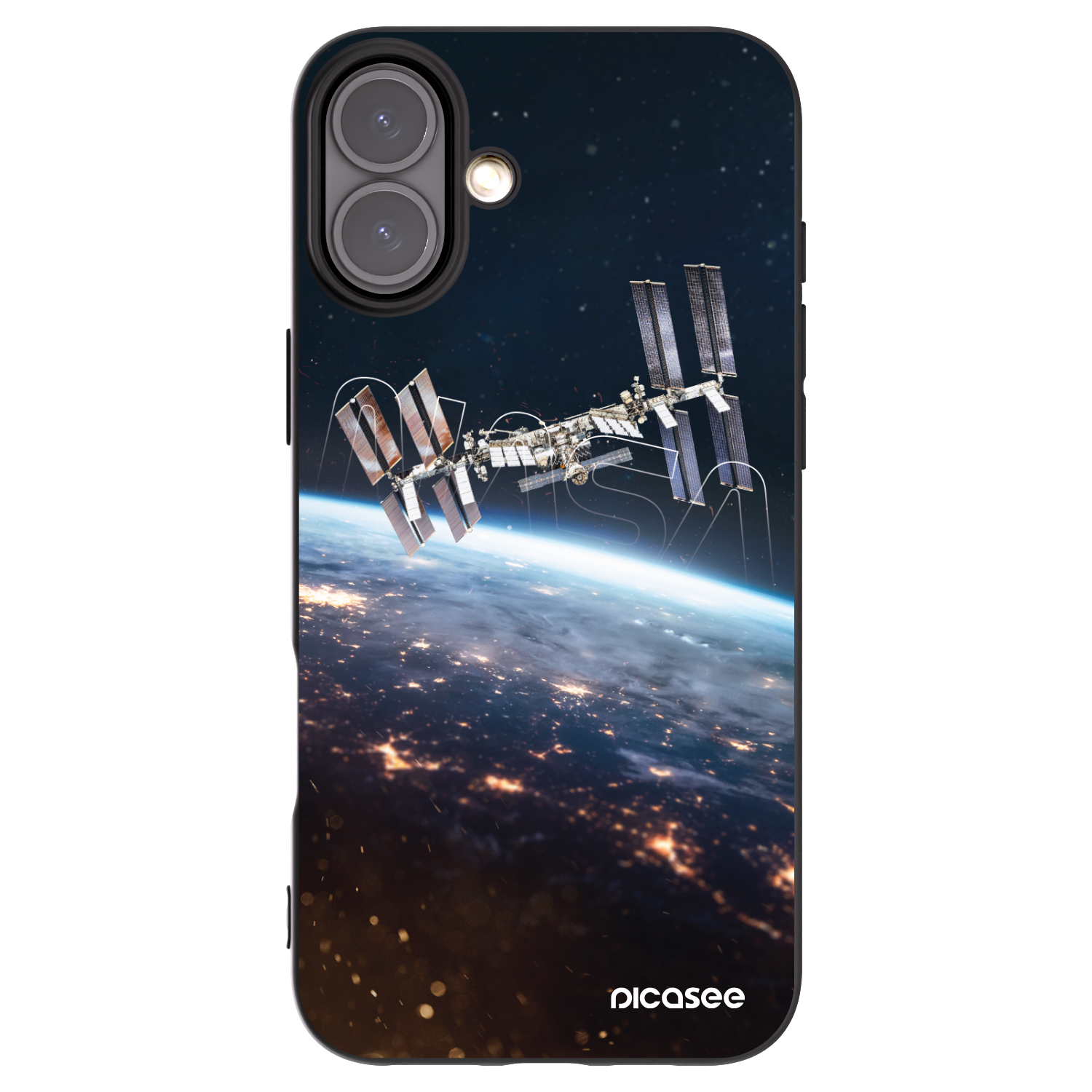 Picasee husă neagră din silicon pentru Apple iPhone 16 Plus - Station