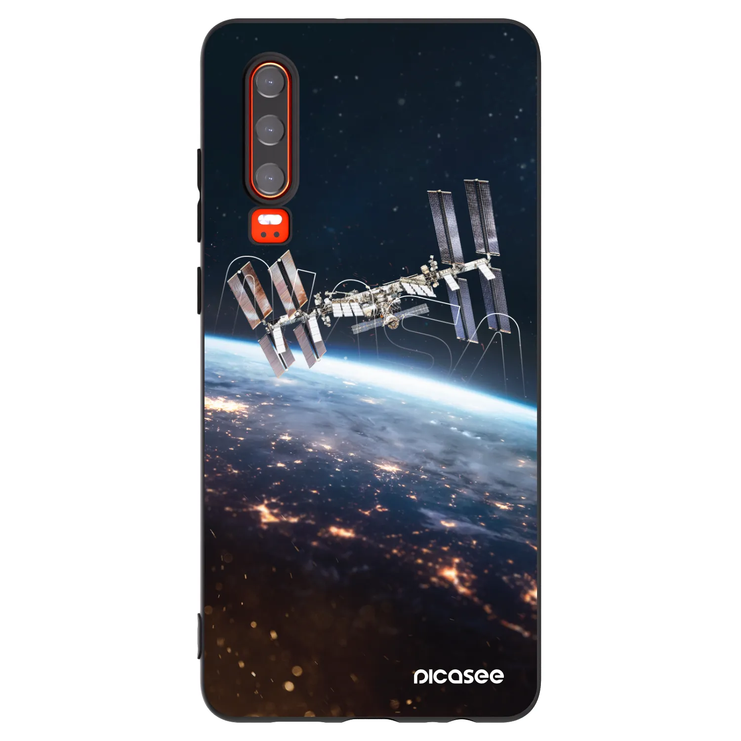 Picasee husă neagră din silicon pentru Huawei P30 - Station