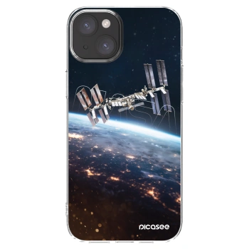 Picasee husă transparentă din silicon pentru Apple iPhone 15 Plus - Station