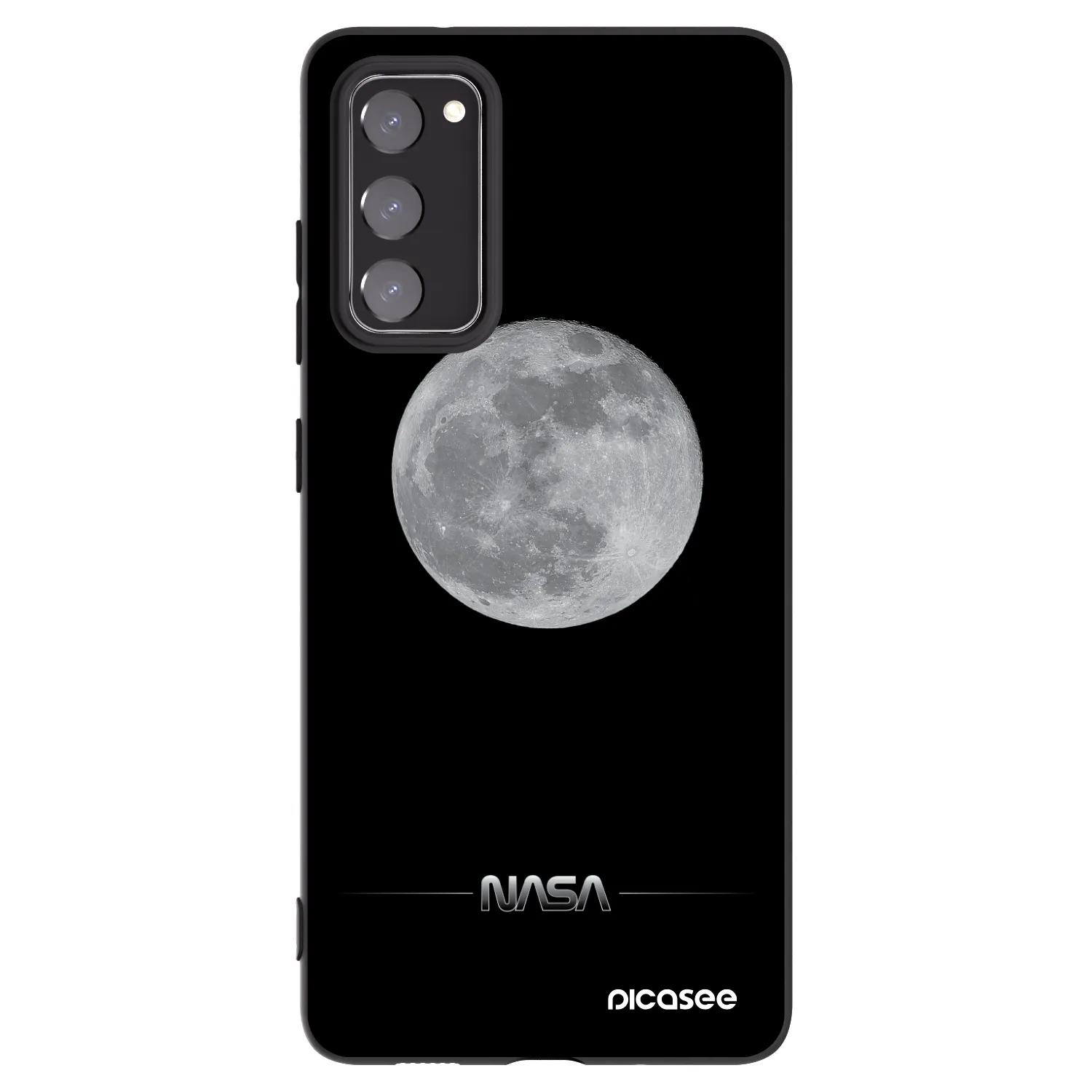 Picasee husă neagră din silicon pentru Samsung Galaxy S20 FE - Moon Minimal