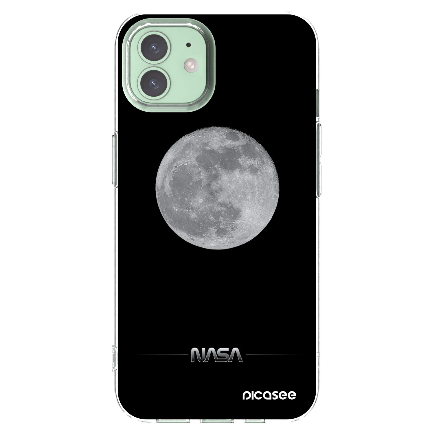 Picasee husă transparentă din silicon pentru Apple iPhone 12 Pro - Moon Minimal