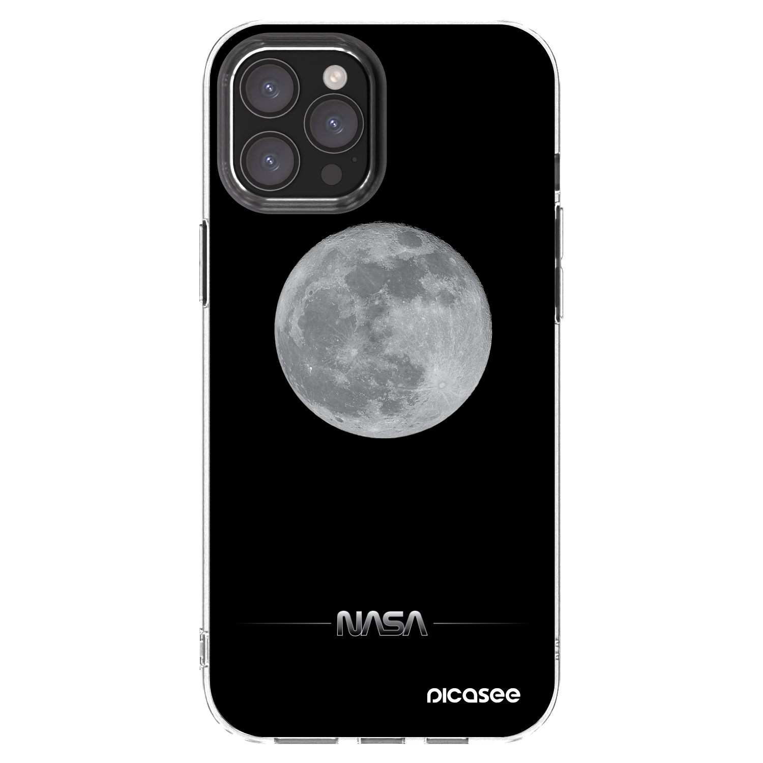 Picasee husă transparentă din silicon pentru Apple iPhone 12 Pro Max - Moon Minimal