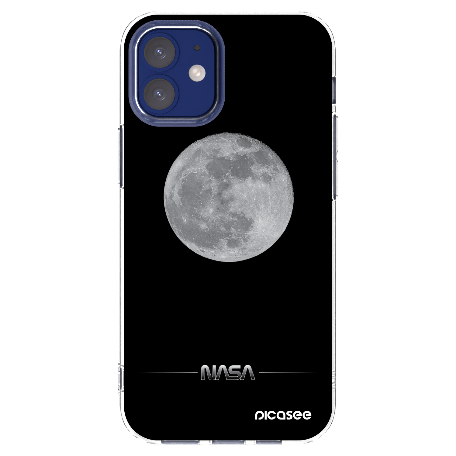 Picasee husă transparentă din silicon pentru Apple iPhone 12 mini - Moon Minimal