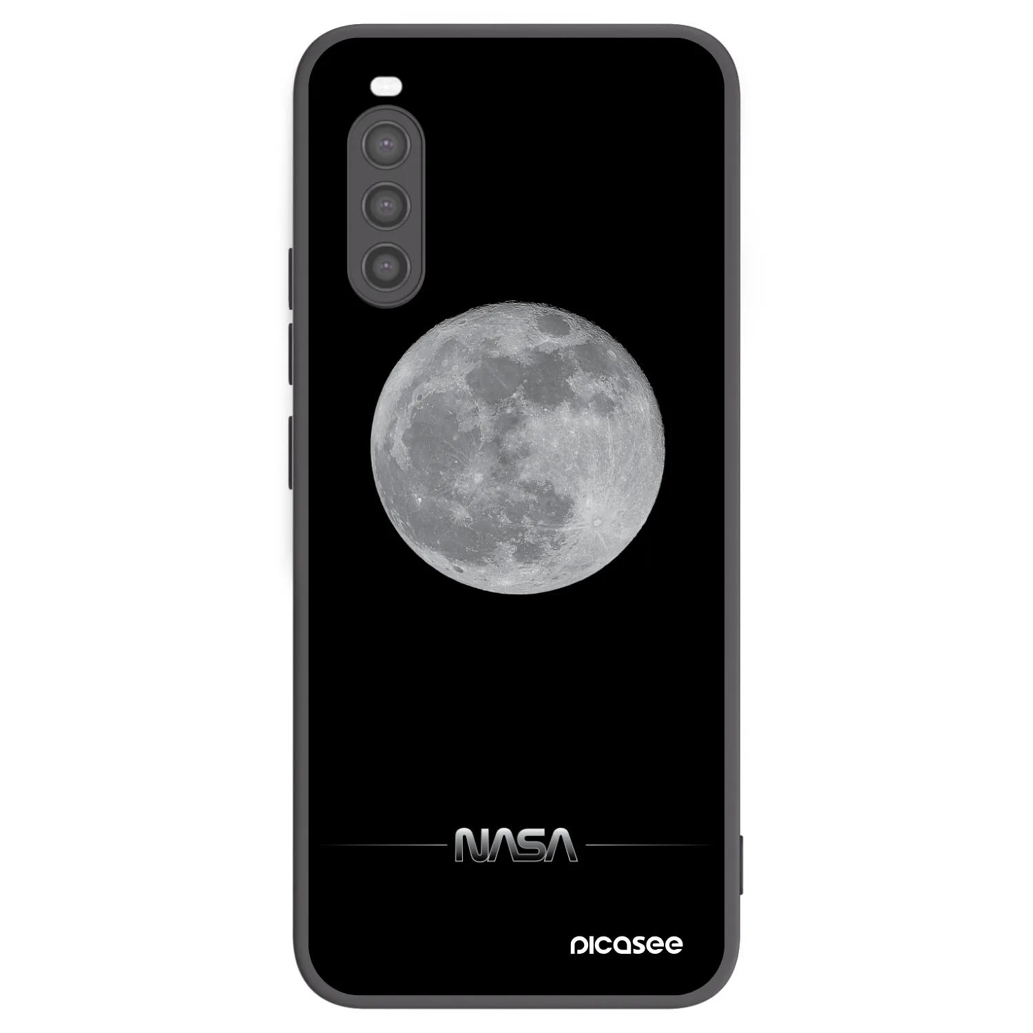 Picasee husă neagră din silicon pentru Sony Xperia 10 II - Moon Minimal