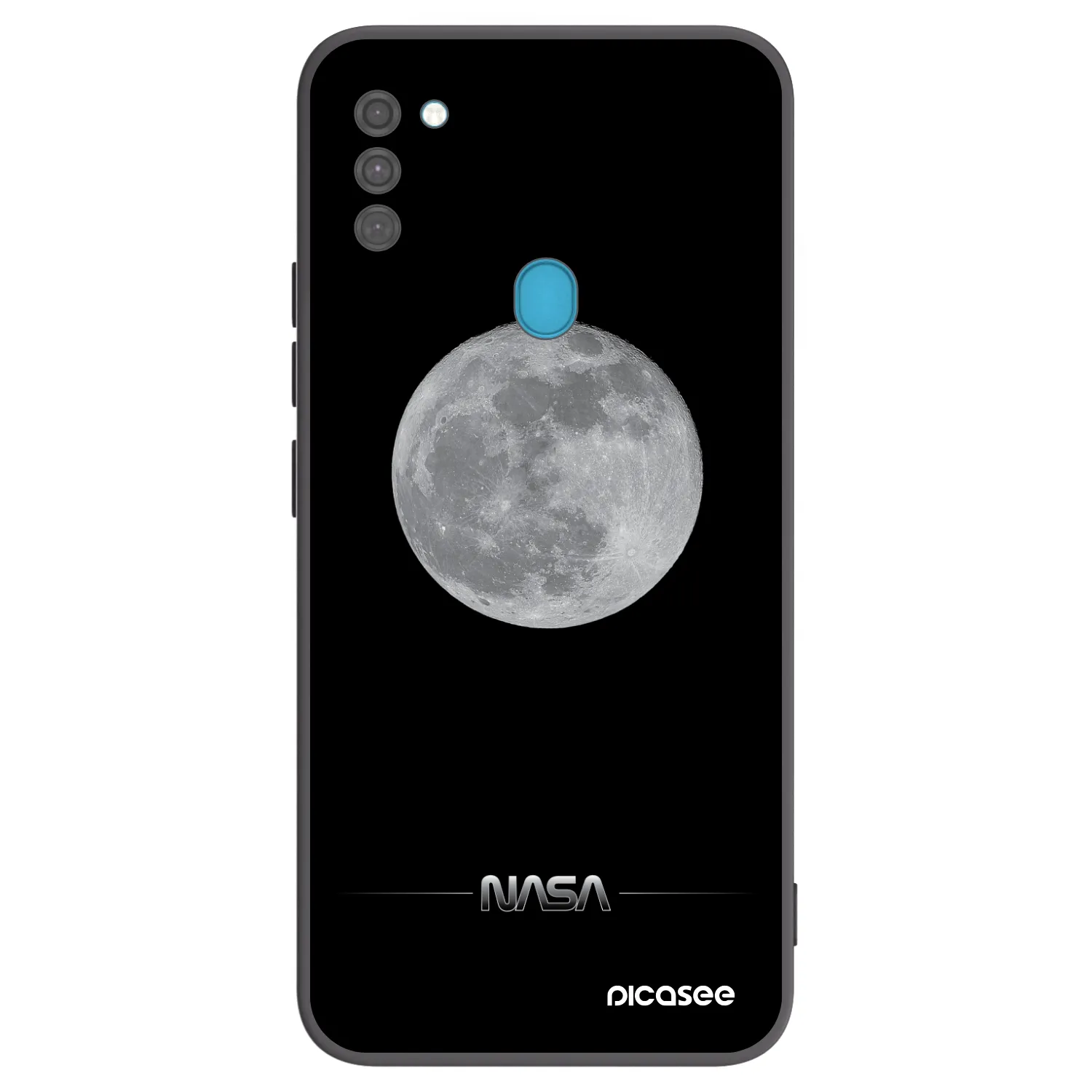 Picasee husă neagră din silicon pentru Samsung Galaxy M11 - Moon Minimal