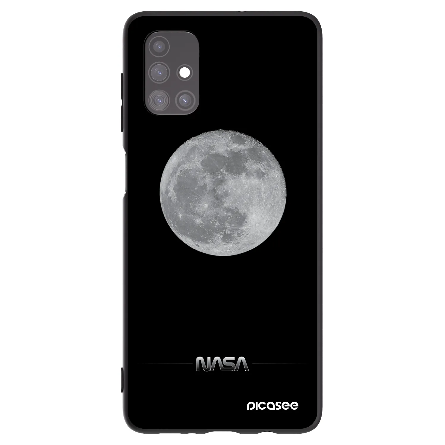 Picasee husă neagră din silicon pentru Samsung Galaxy M51 M515F - Moon Minimal