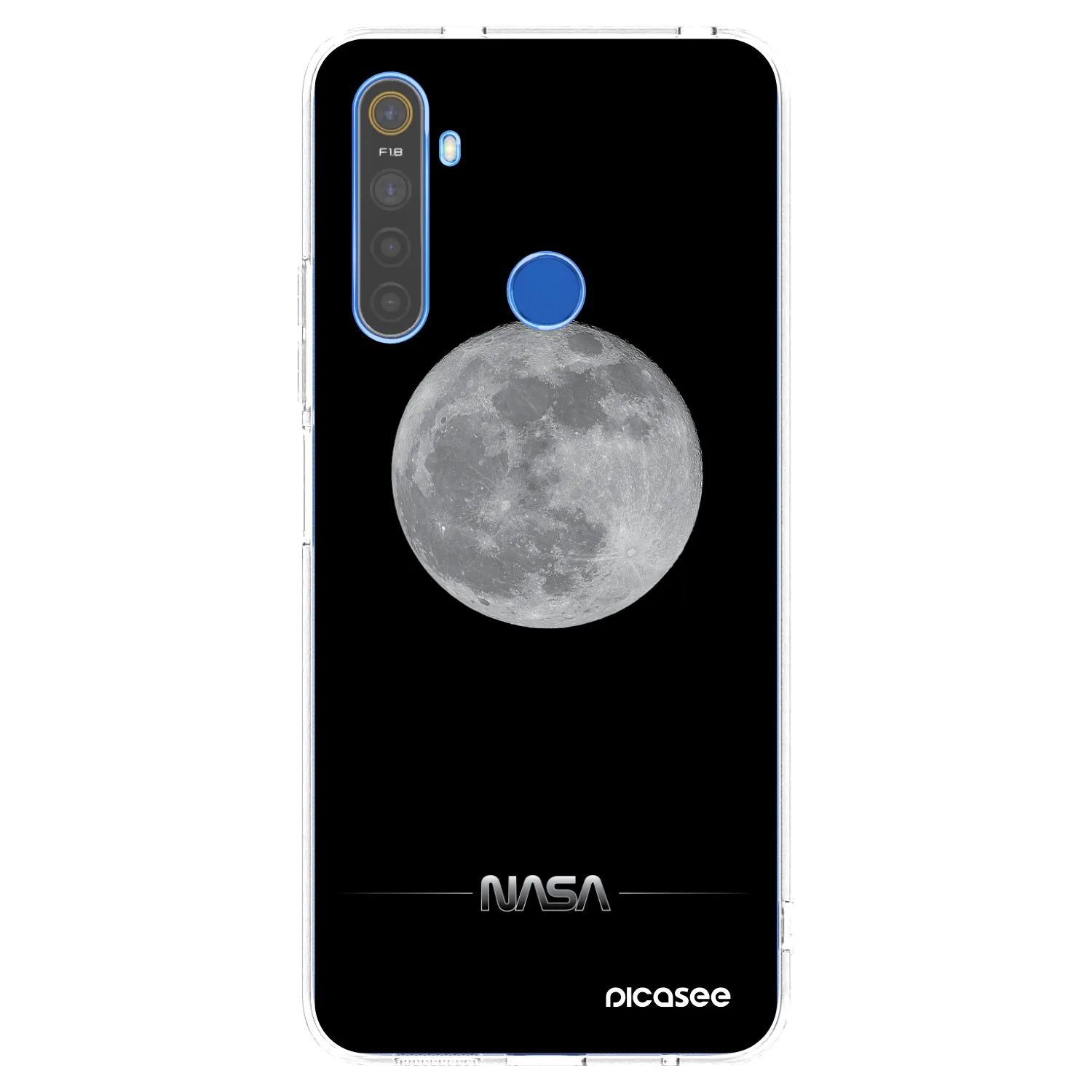 Picasee husă transparentă din silicon pentru Realme 5 - Moon Minimal