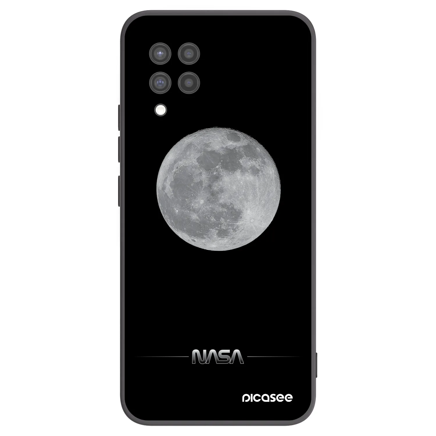 Picasee husă neagră din silicon pentru Samsung Galaxy A42 A426B - Moon Minimal
