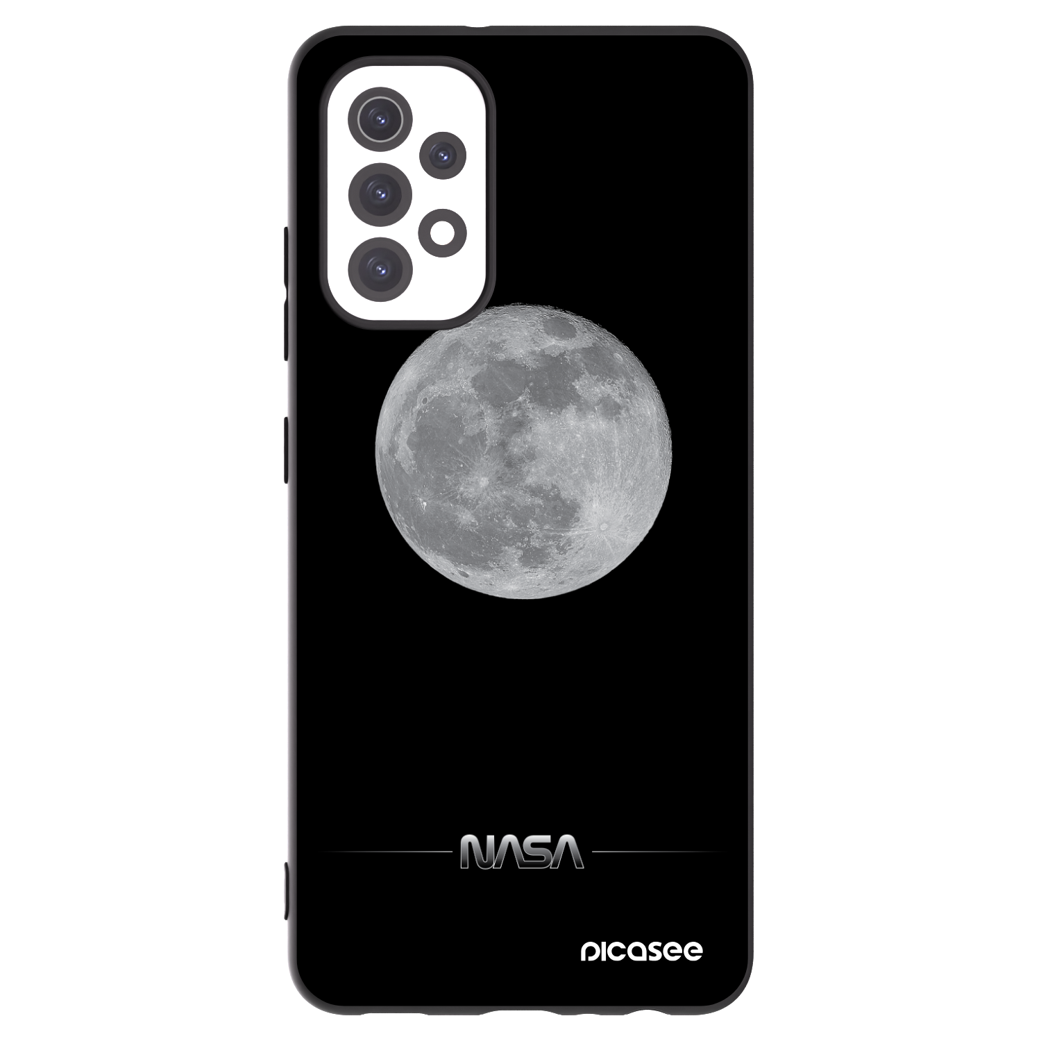 Picasee husă neagră din silicon pentru Samsung Galaxy A32 5G A326B - Moon Minimal