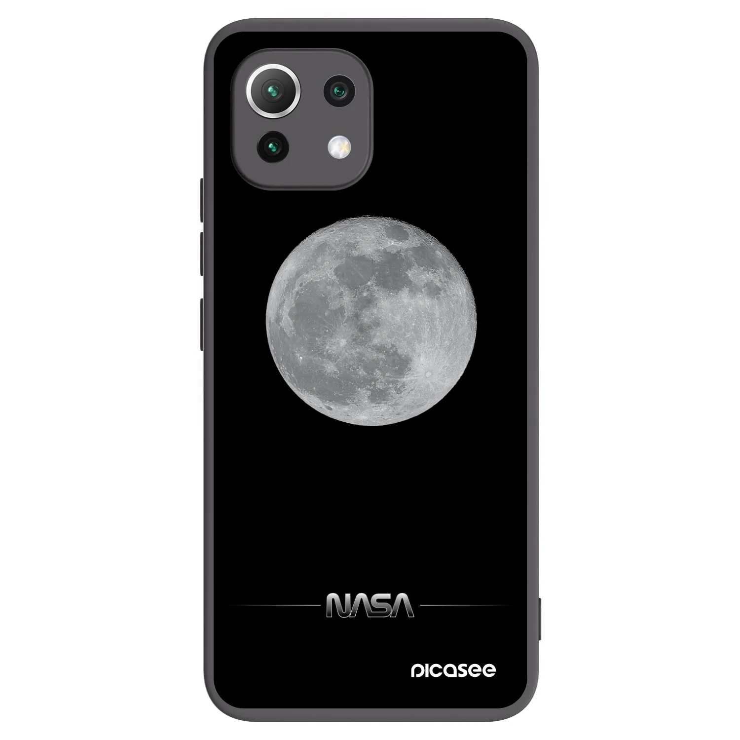 Picasee husă neagră din silicon pentru Xiaomi Mi 11 Lite - Moon Minimal