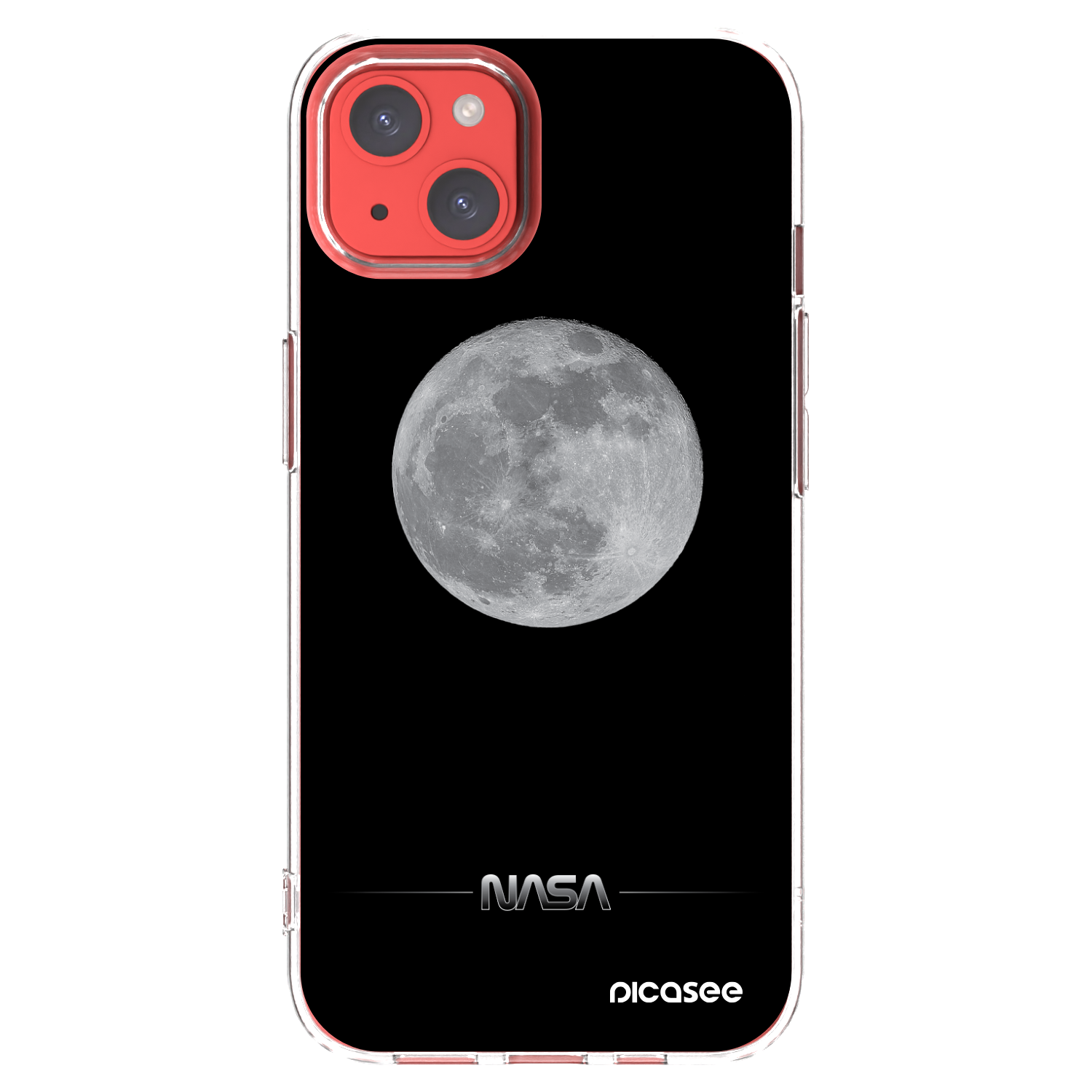Picasee husă transparentă din silicon pentru Apple iPhone 13 - Moon Minimal