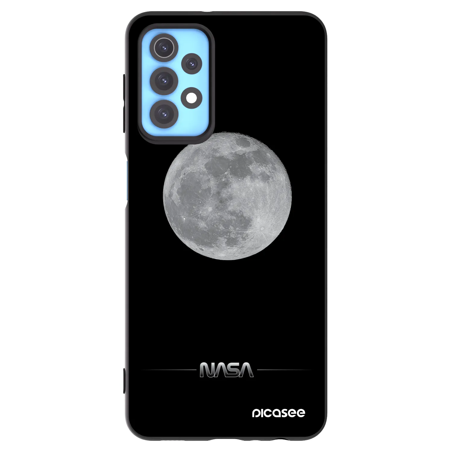 Picasee husă neagră din silicon pentru Samsung Galaxy A32 4G SM-A325F - Moon Minimal