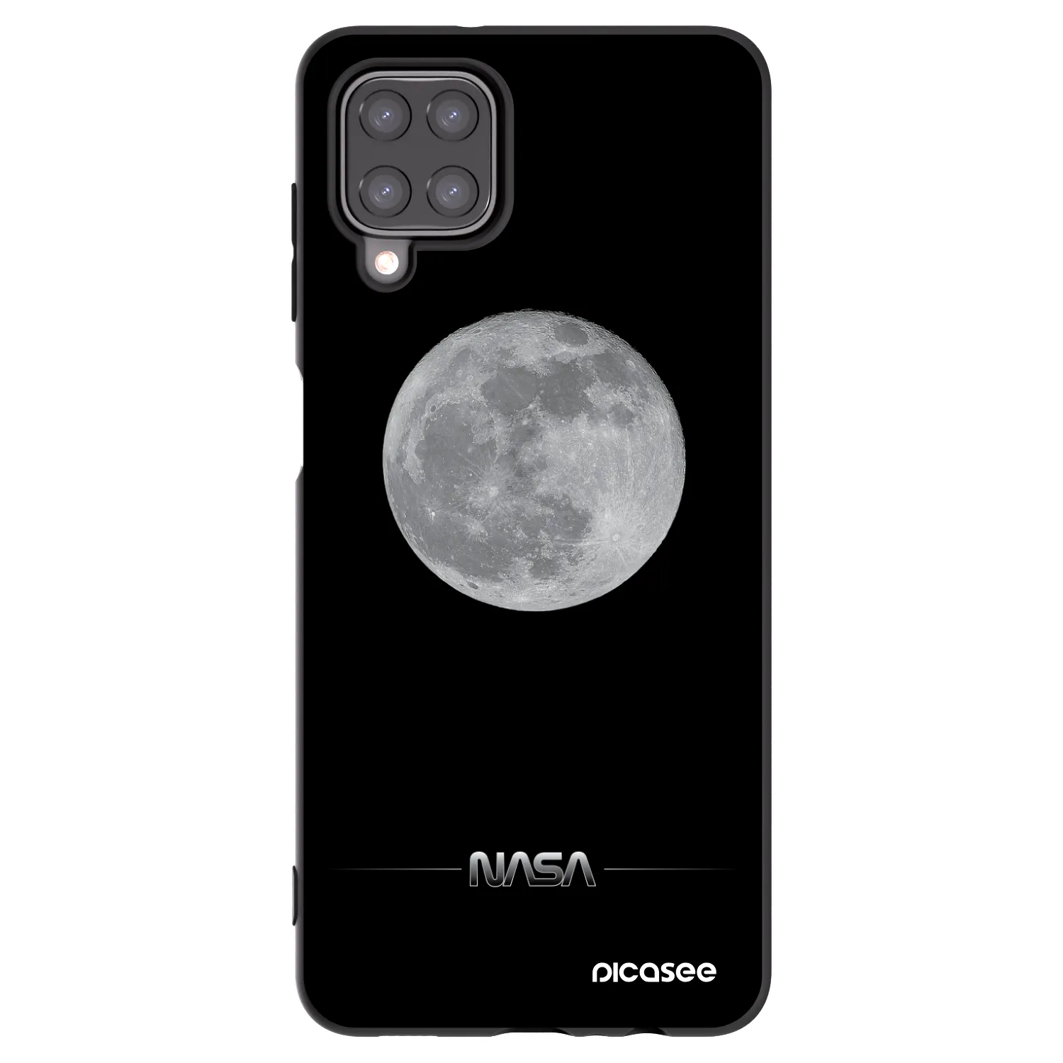 Picasee husă neagră din silicon pentru Samsung Galaxy M12 M127F - Moon Minimal