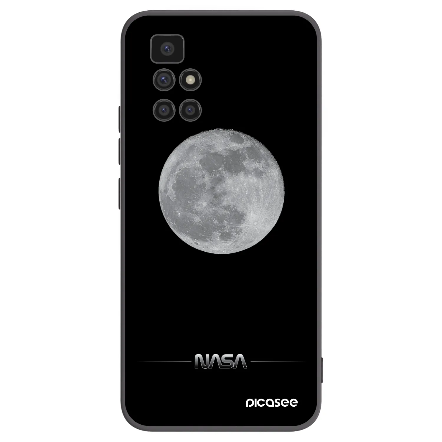 Picasee husă neagră din silicon pentru Xiaomi Redmi 10 - Moon Minimal