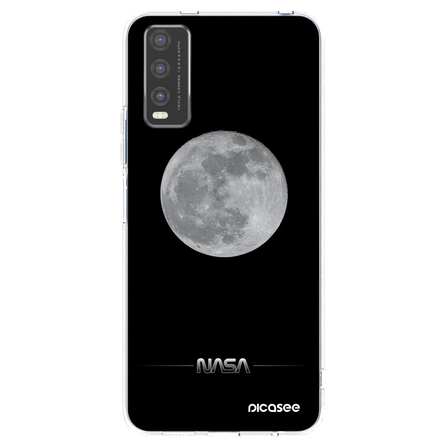 Picasee husă transparentă din silicon pentru Vivo Y20s - Moon Minimal