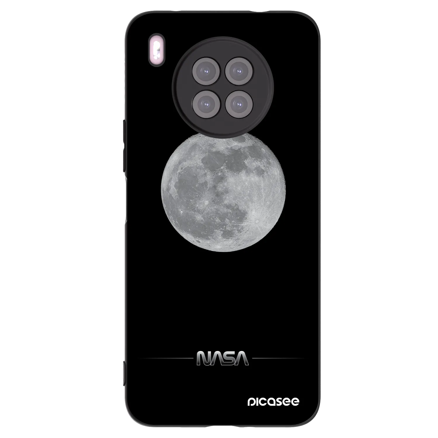 Picasee husă neagră din silicon pentru Huawei Nova 8i - Moon Minimal