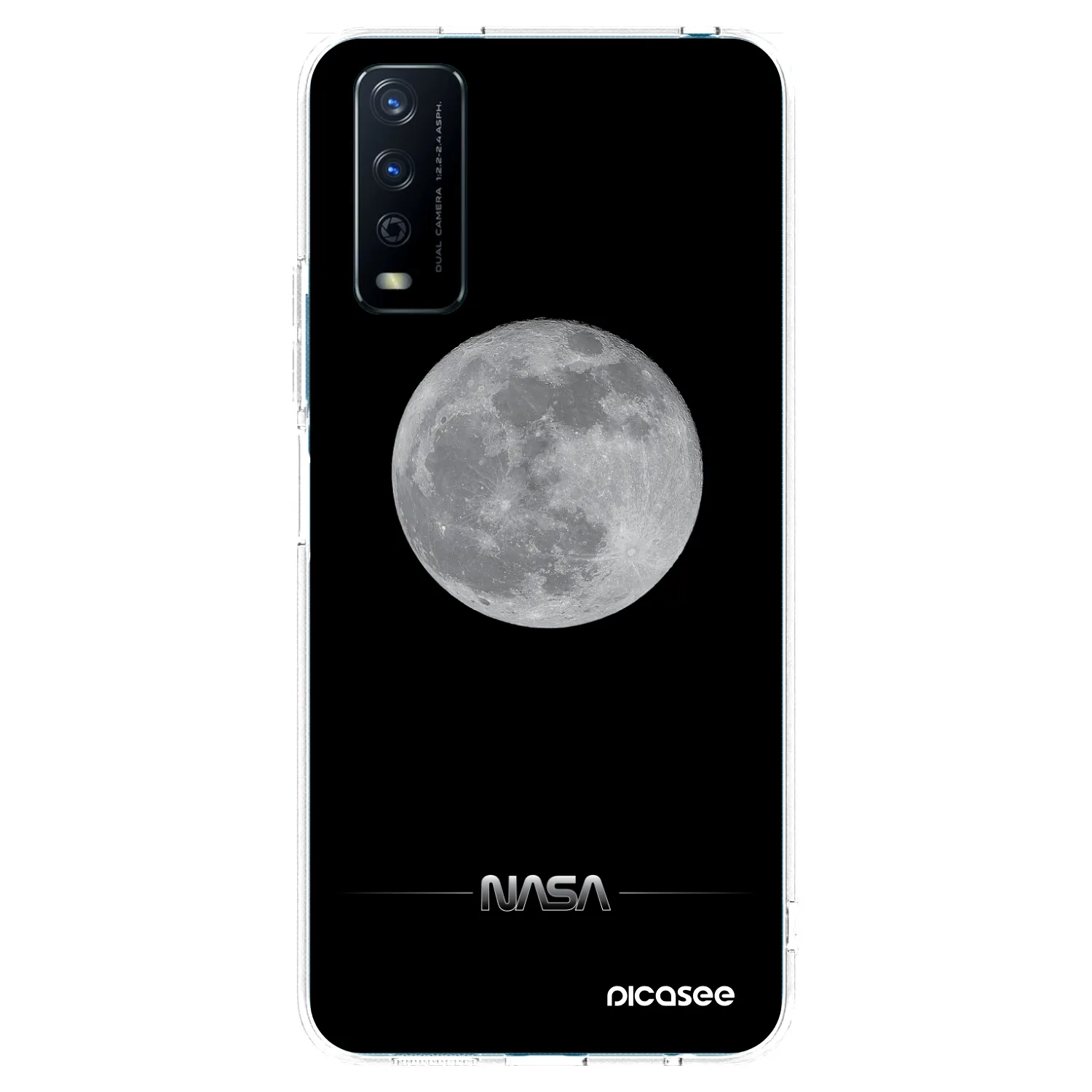 Picasee husă transparentă din silicon pentru Vivo Y11s - Moon Minimal