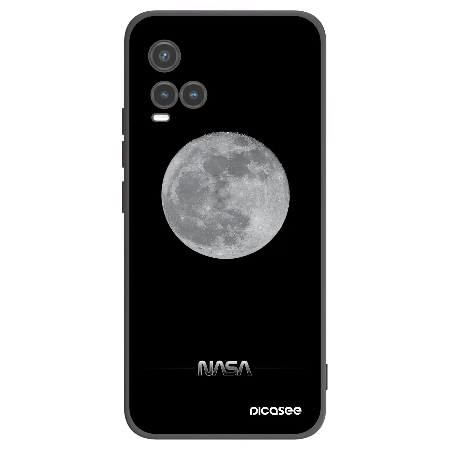Picasee husă neagră din silicon pentru Vivo Y33s - Moon Minimal
