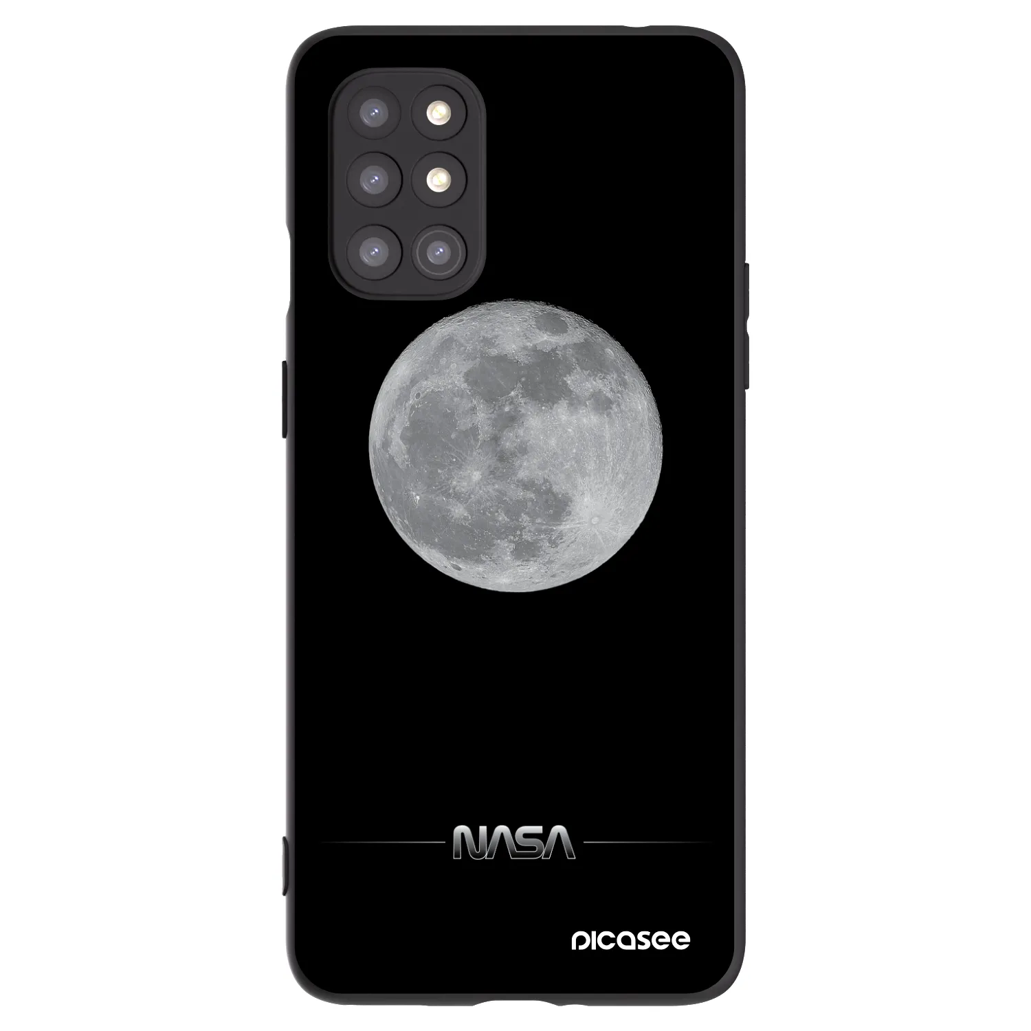 Picasee husă neagră din silicon pentru OnePlus 8T - Moon Minimal