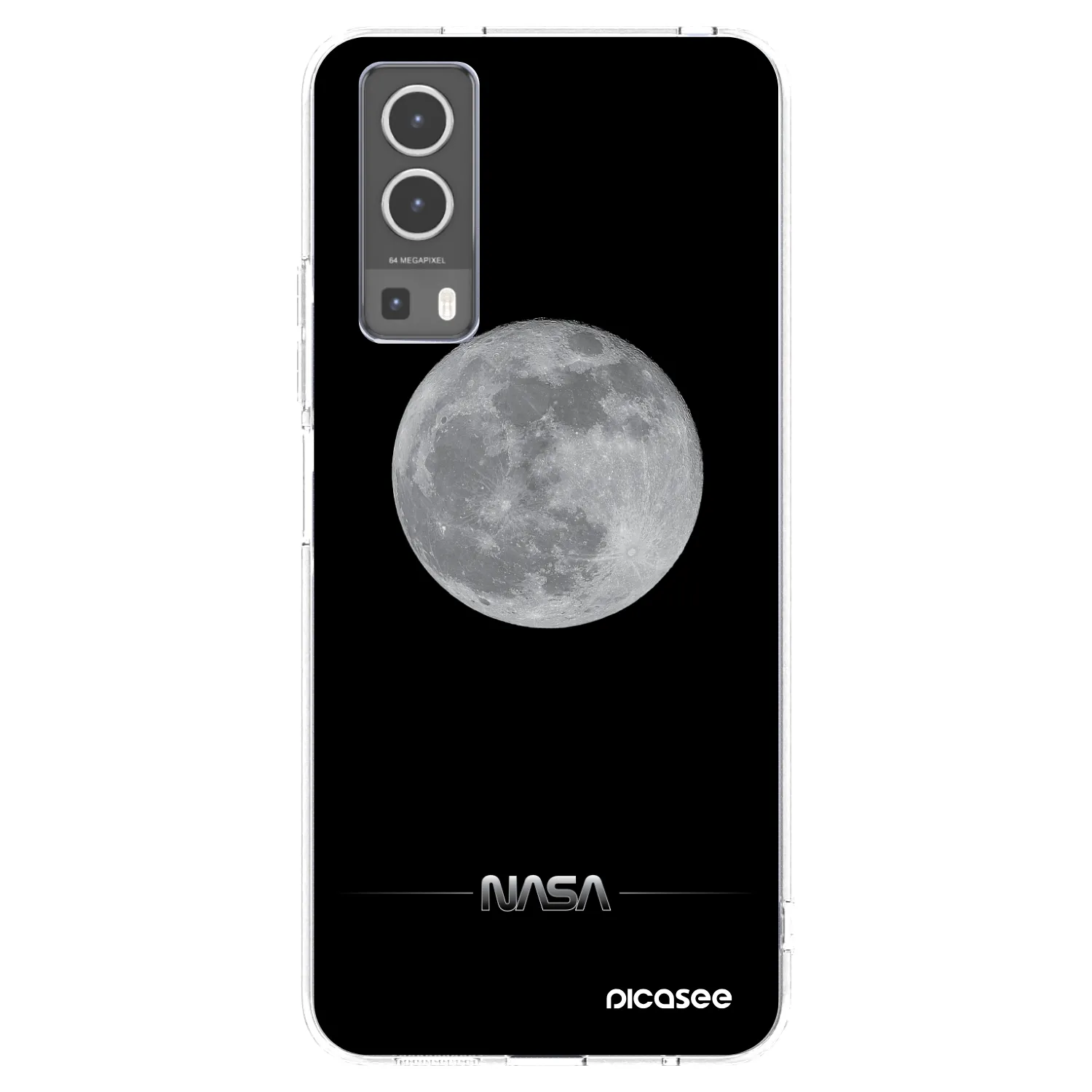 Picasee husă transparentă din silicon pentru Vivo Y72 5G - Moon Minimal