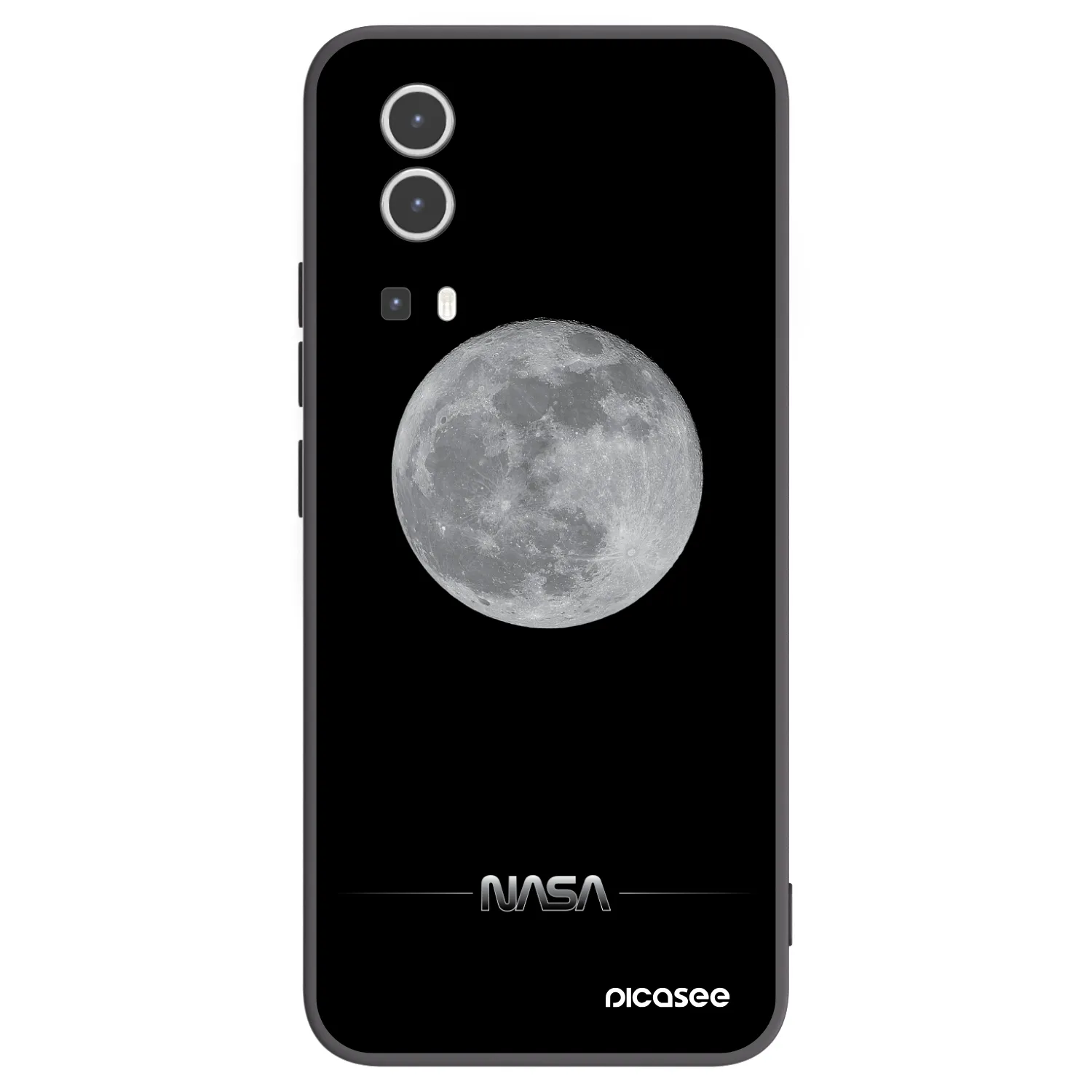 Picasee husă neagră din silicon pentru Vivo Y72 5G - Moon Minimal