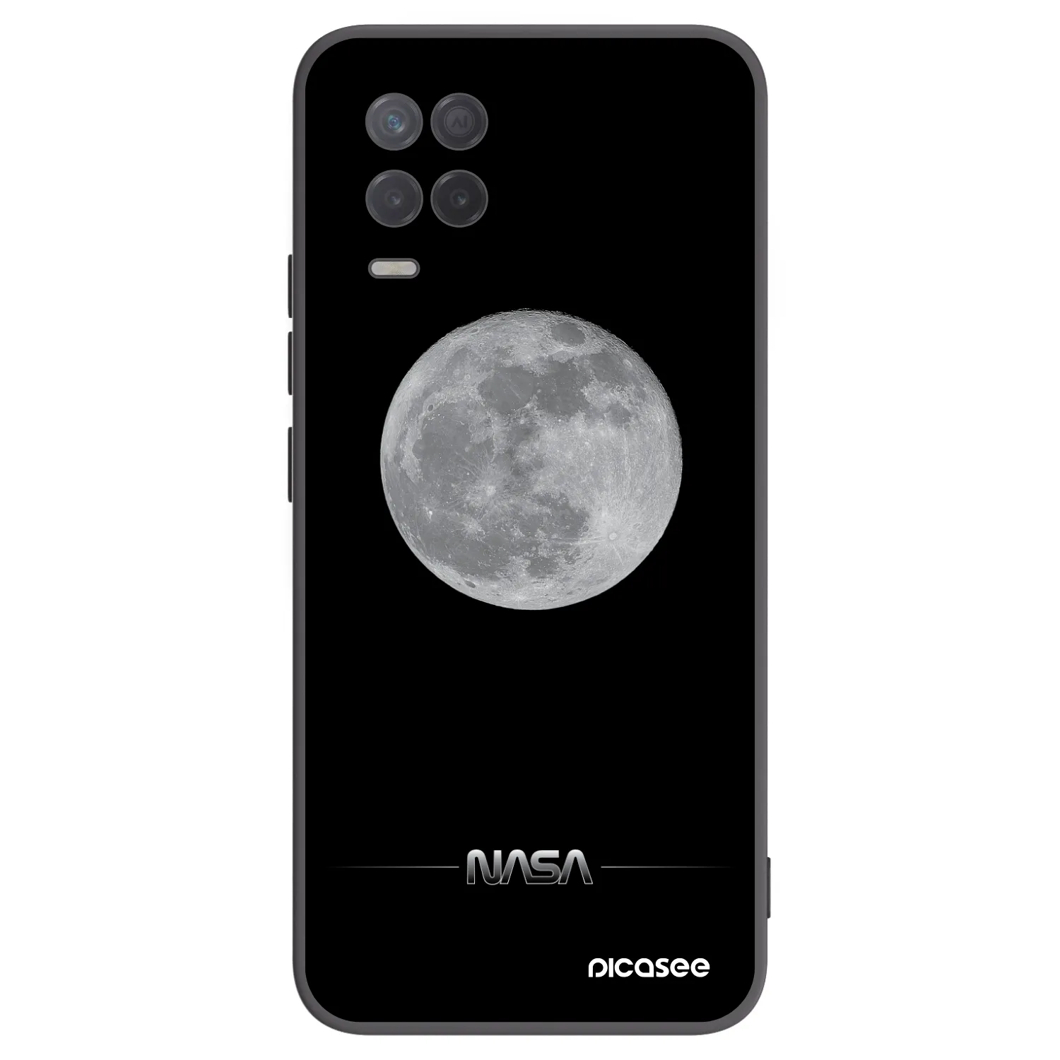 Picasee husă neagră din silicon pentru Realme 8 5G - Moon Minimal