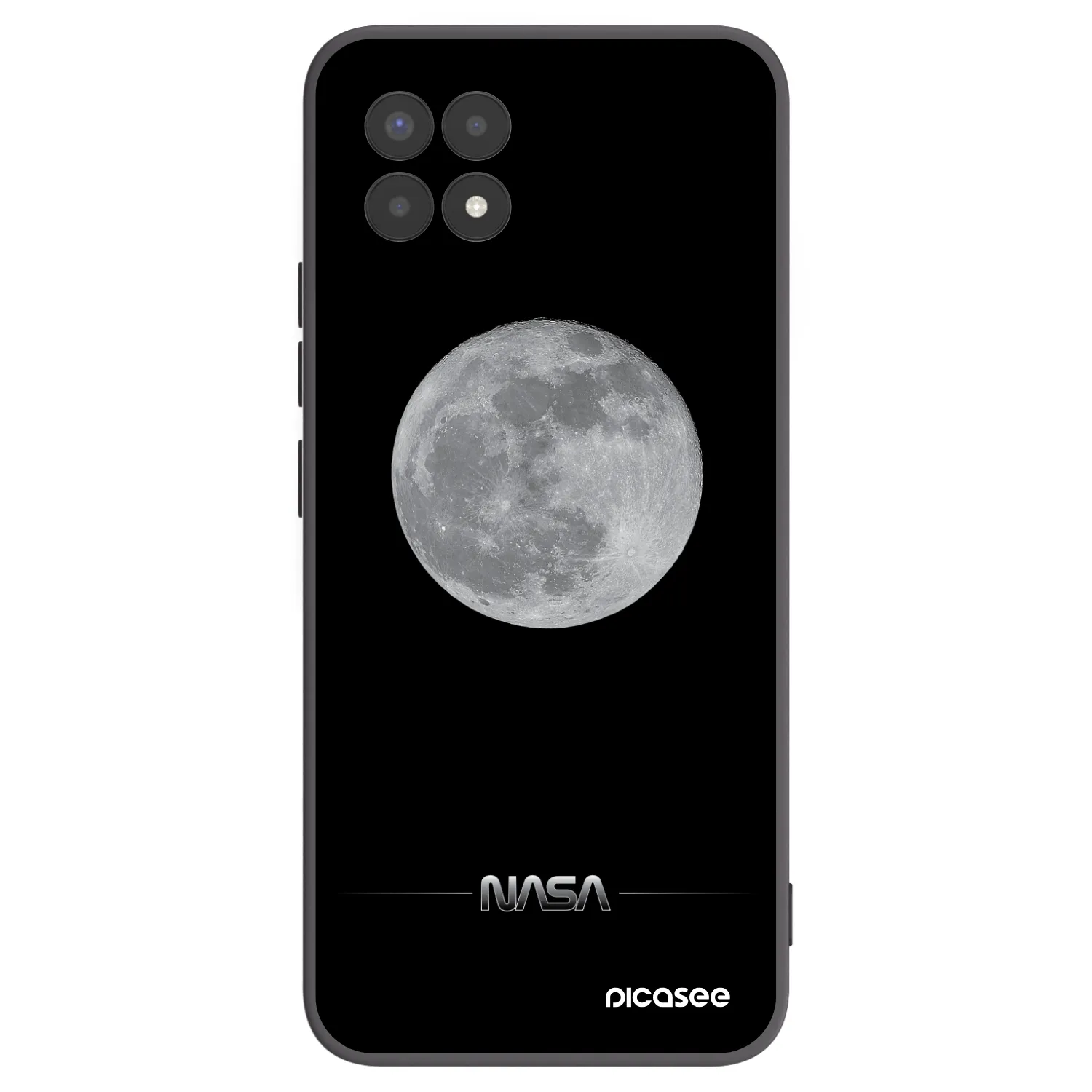 Picasee husă neagră din silicon pentru Realme 8i - Moon Minimal