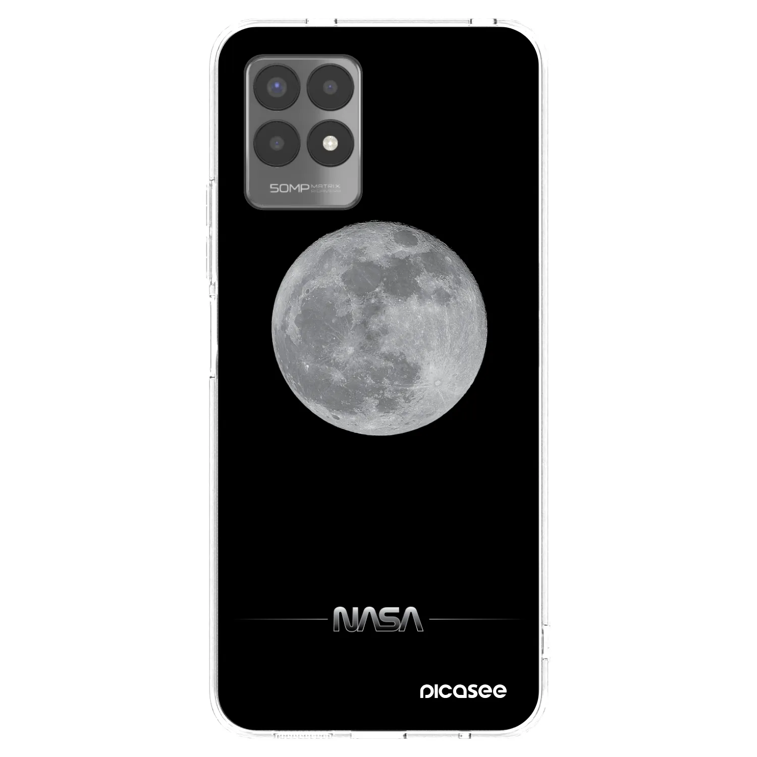 Picasee husă transparentă din silicon pentru Realme 8i - Moon Minimal
