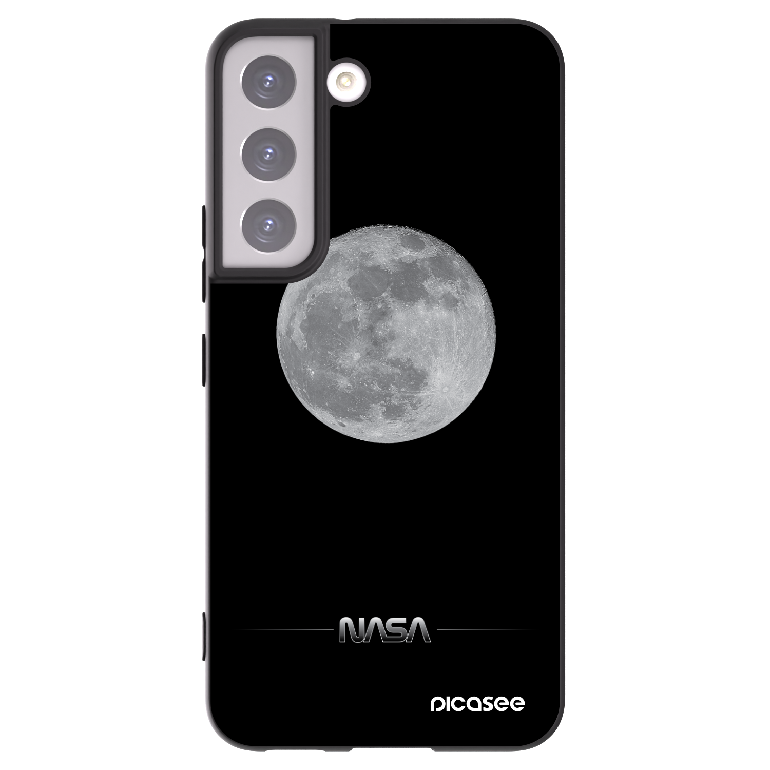 Picasee husă neagră din silicon pentru Samsung Galaxy S22 5G - Moon Minimal