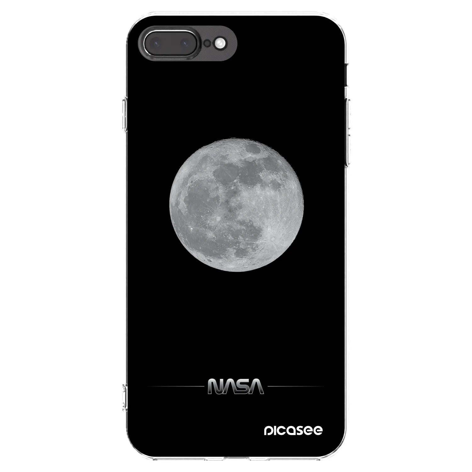 Picasee husă transparentă din silicon pentru Apple iPhone 7 Plus - Moon Minimal