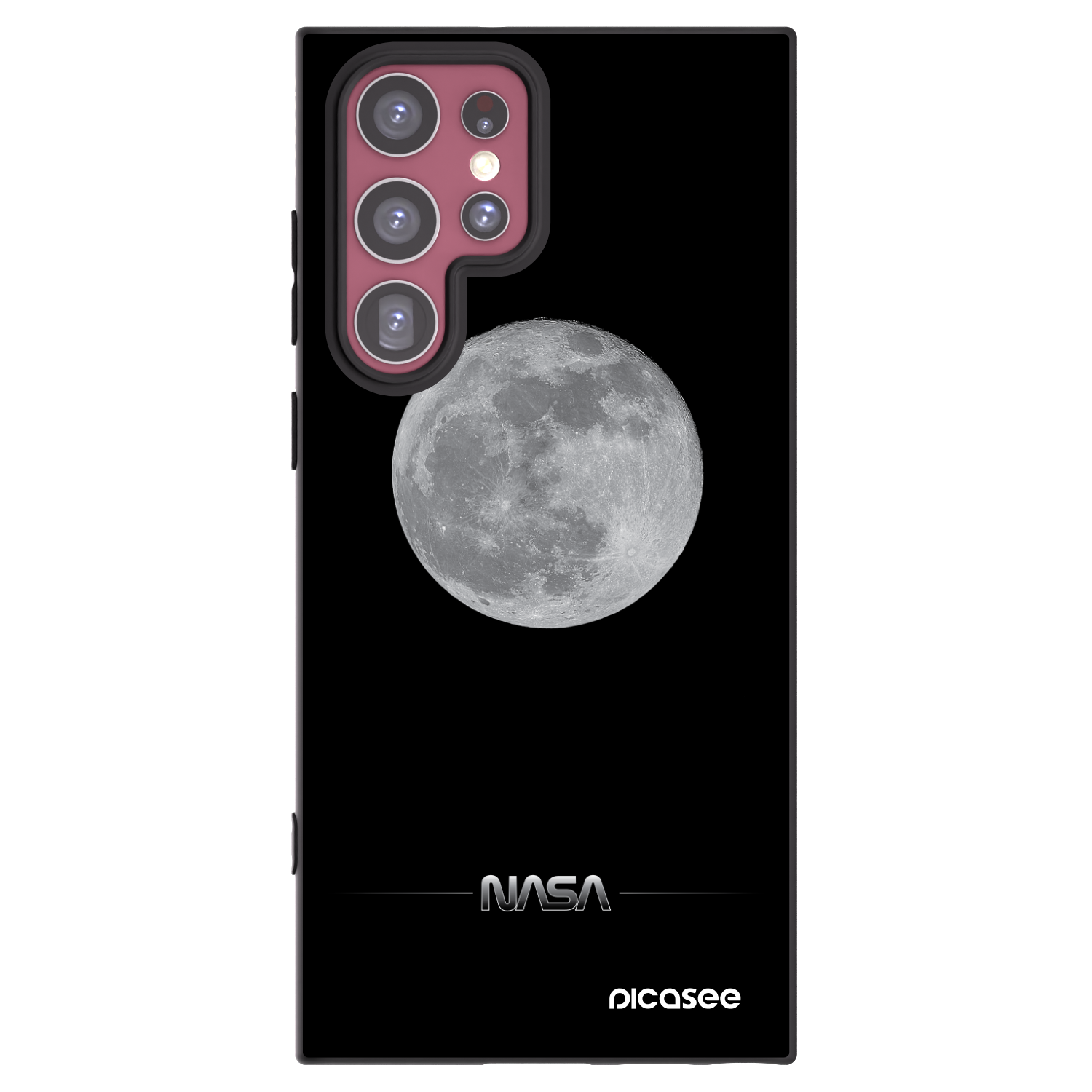 Picasee husă neagră din silicon pentru Samsung Galaxy S22 Ultra 5G - Moon Minimal