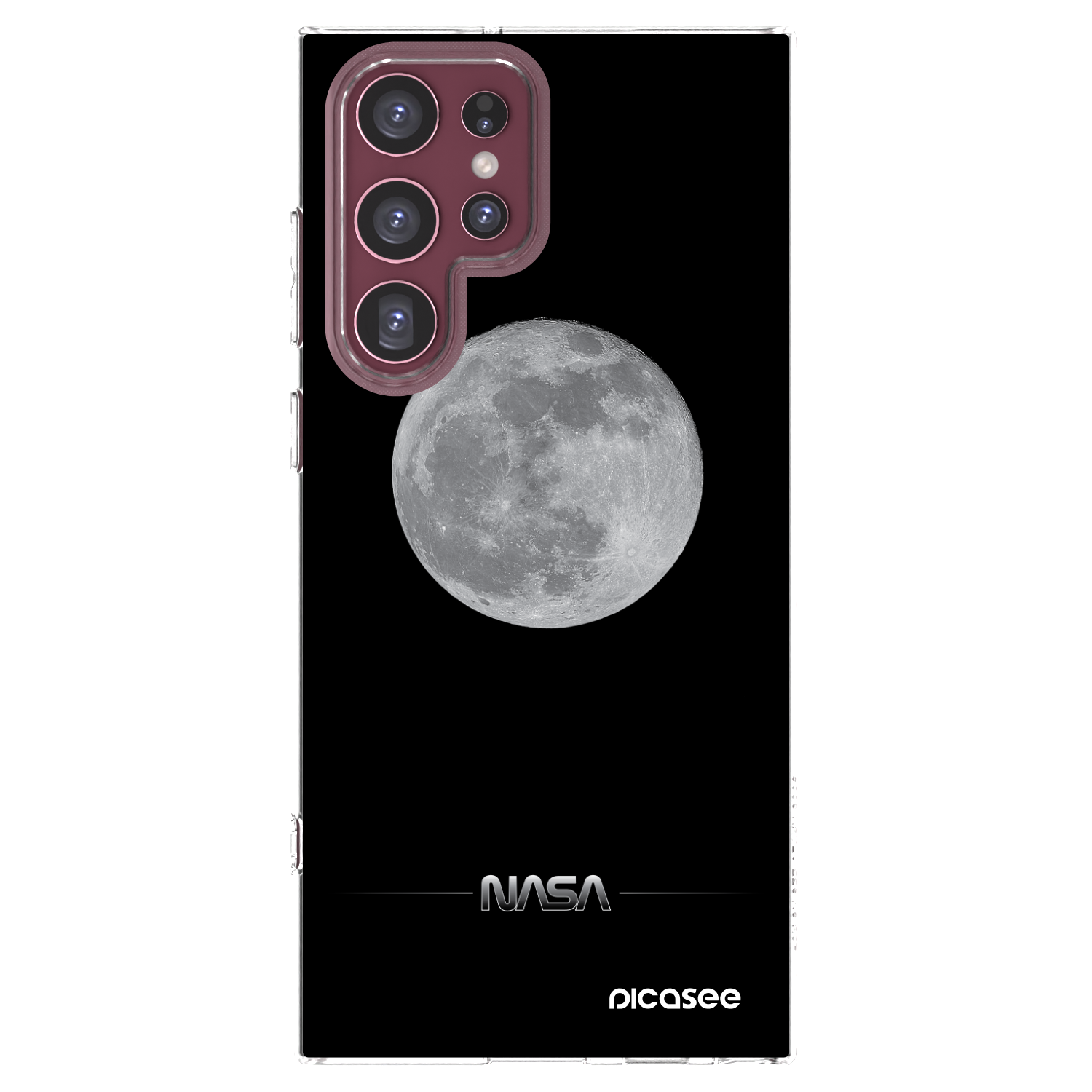 Picasee husă transparentă din silicon pentru Samsung Galaxy S22 Ultra 5G - Moon Minimal